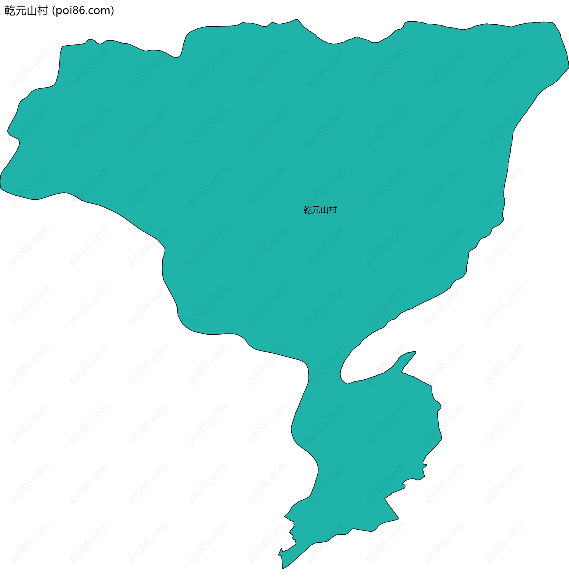 乾元山村边界地图