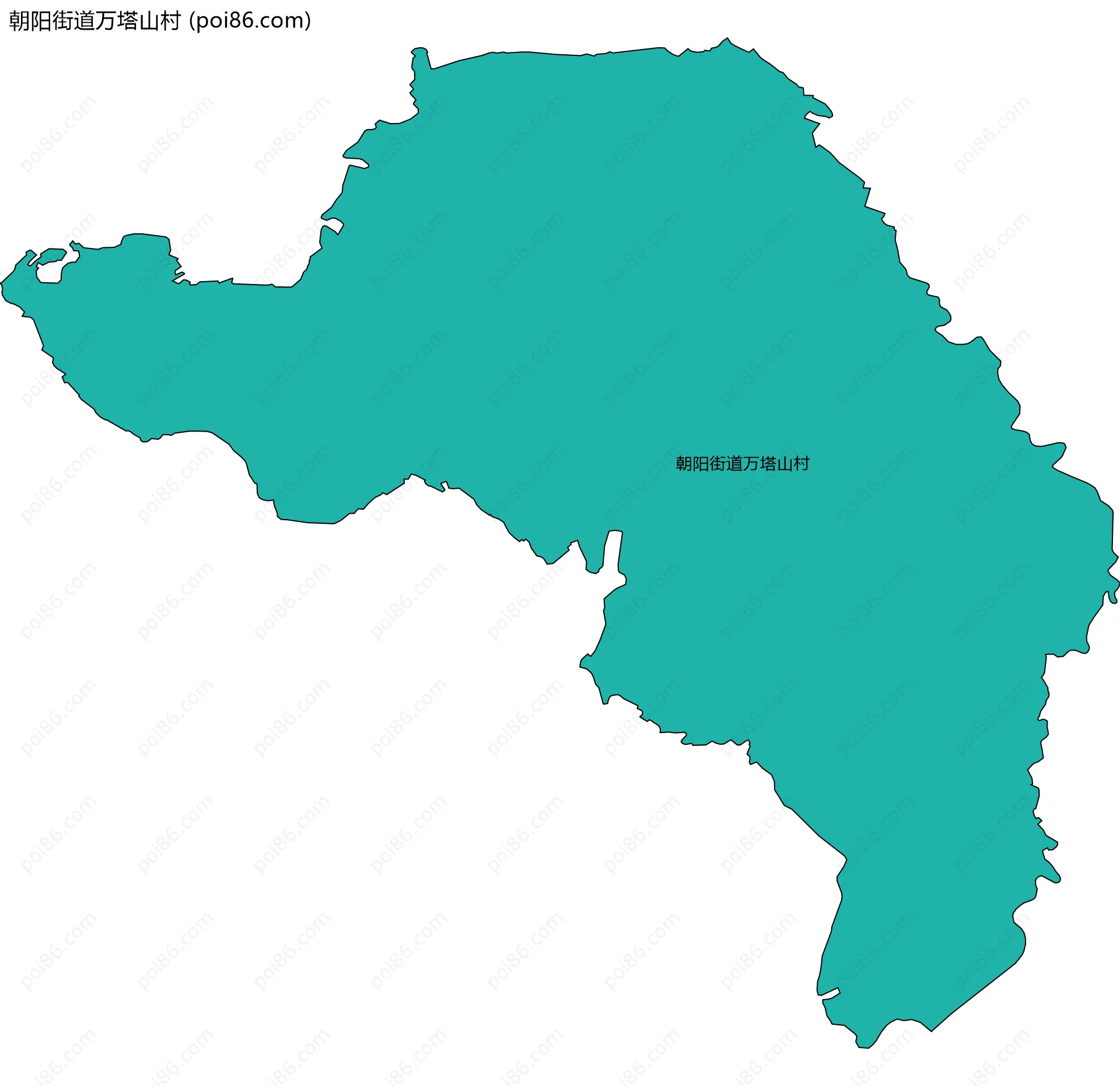 朝阳街道万塔山村边界地图