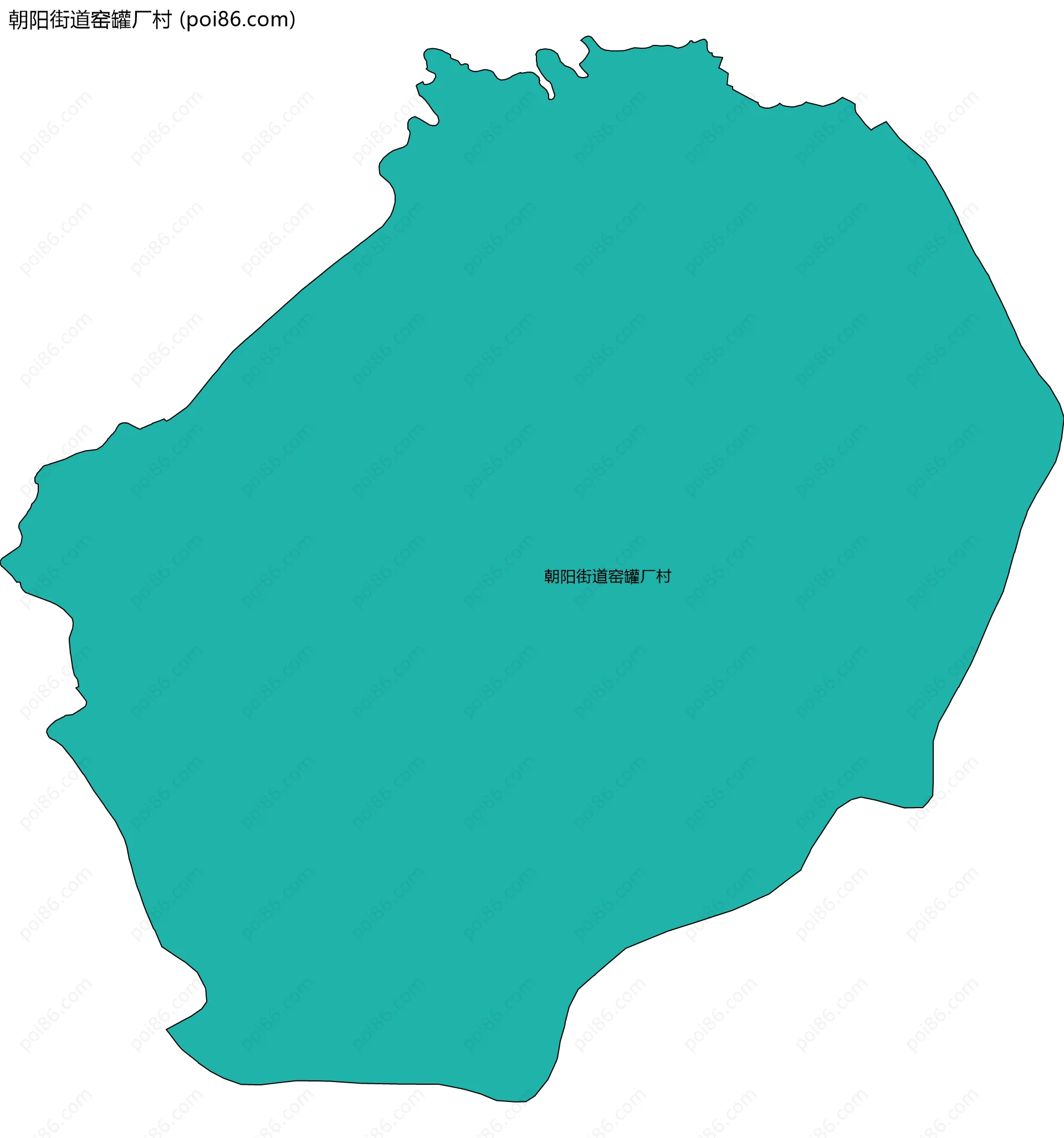 朝阳街道窑罐厂村边界地图