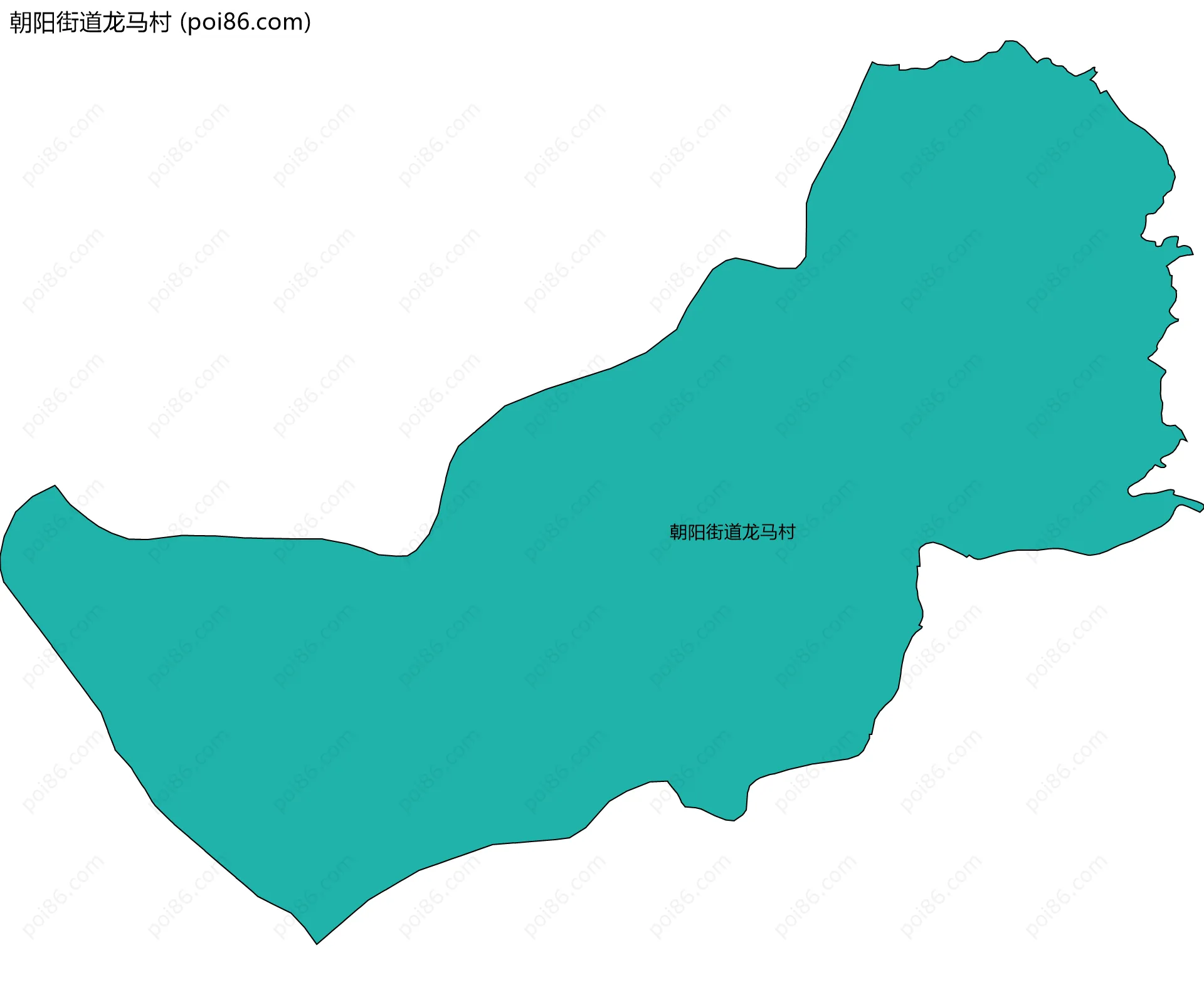 朝阳街道龙马村边界地图