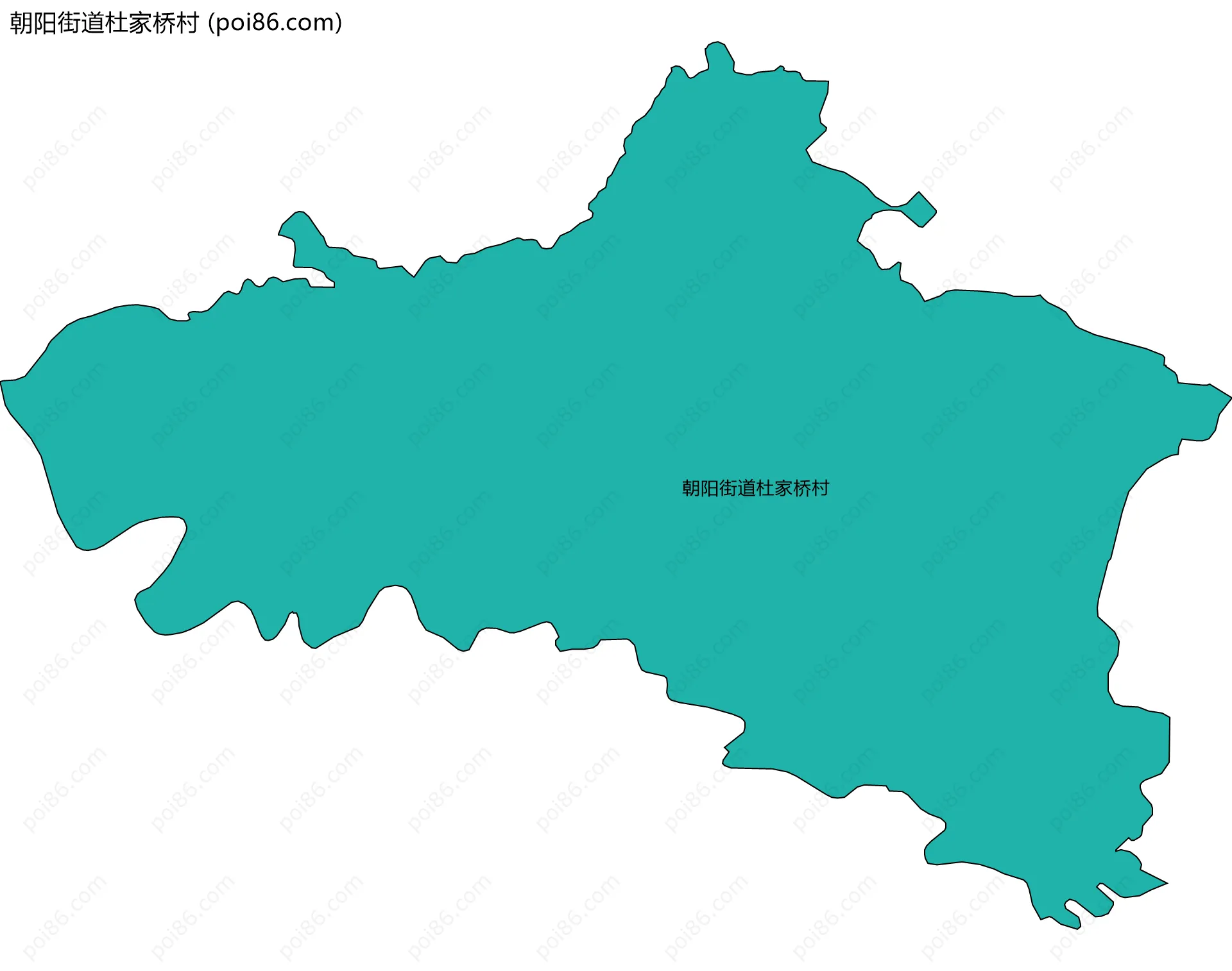 朝阳街道杜家桥村边界地图