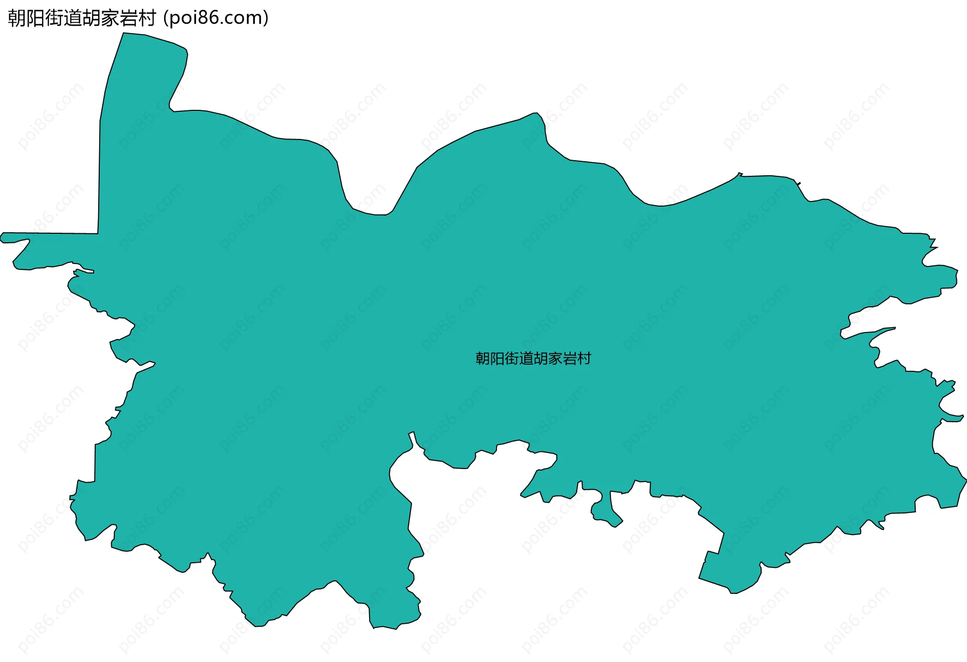 朝阳街道胡家岩村边界地图