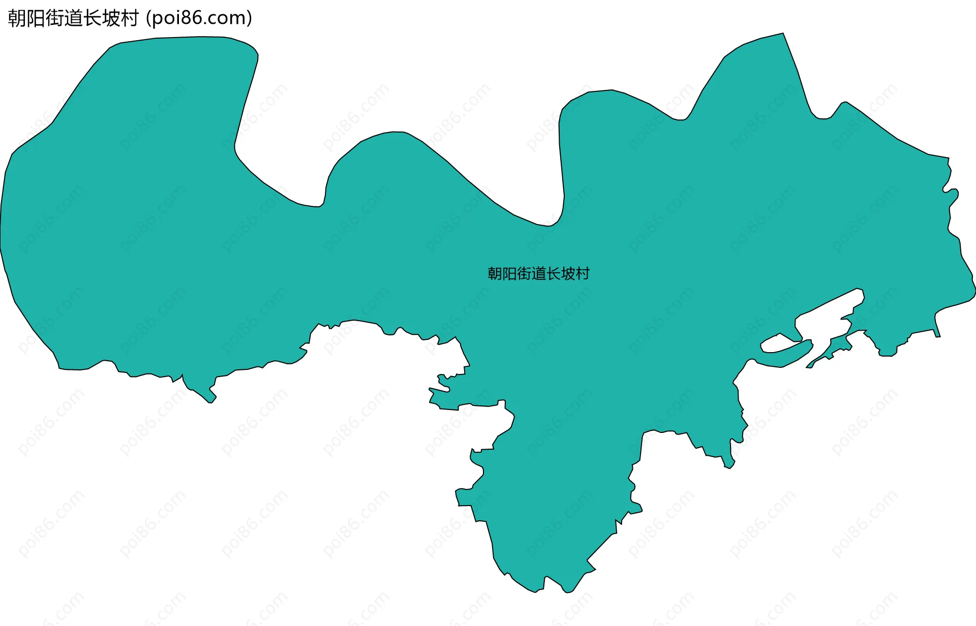 朝阳街道长坡村边界地图