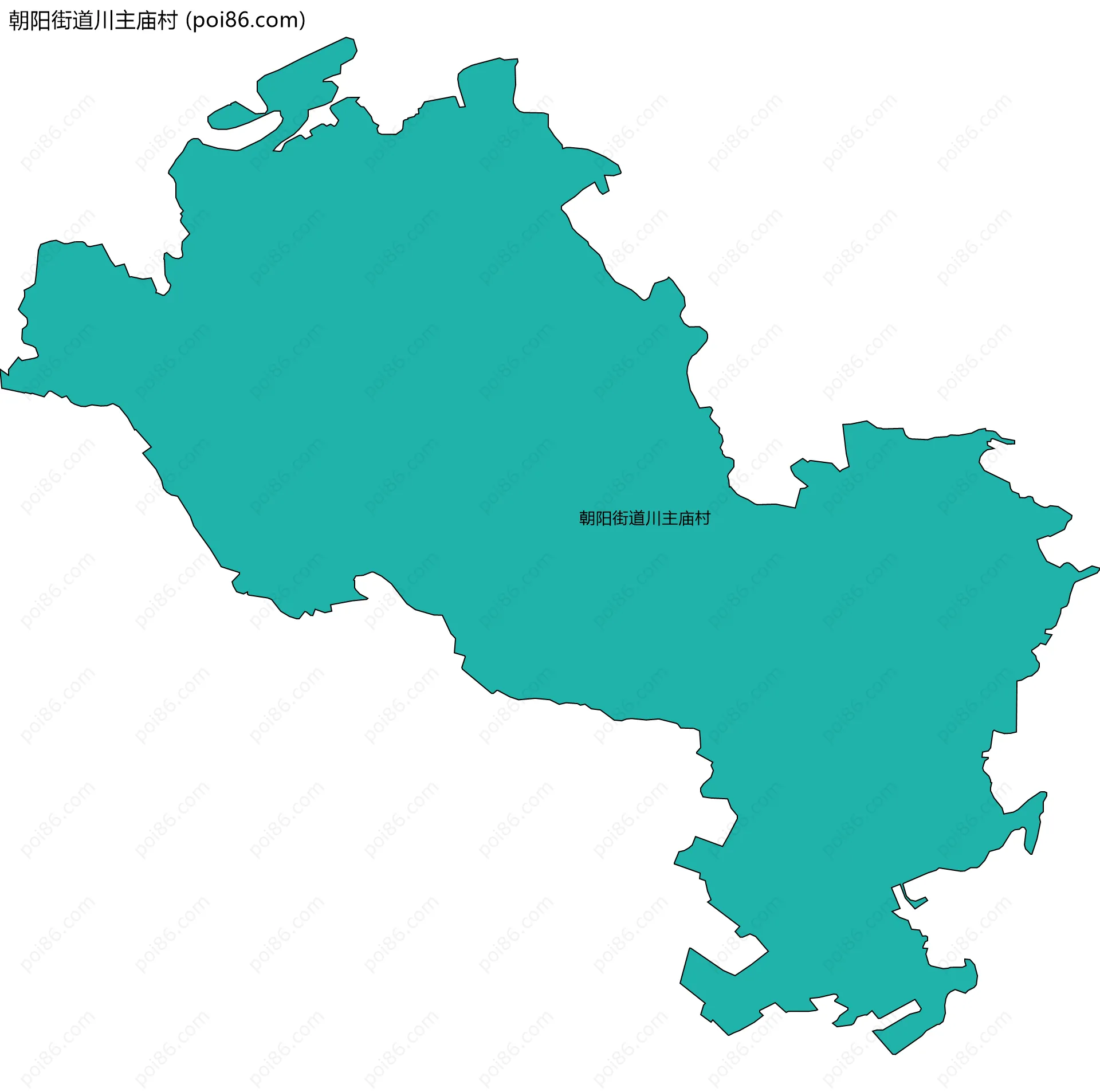 朝阳街道川主庙村边界地图