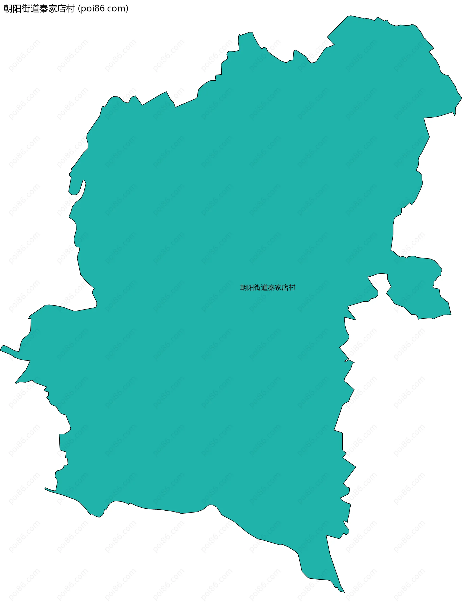 朝阳街道秦家店村边界地图