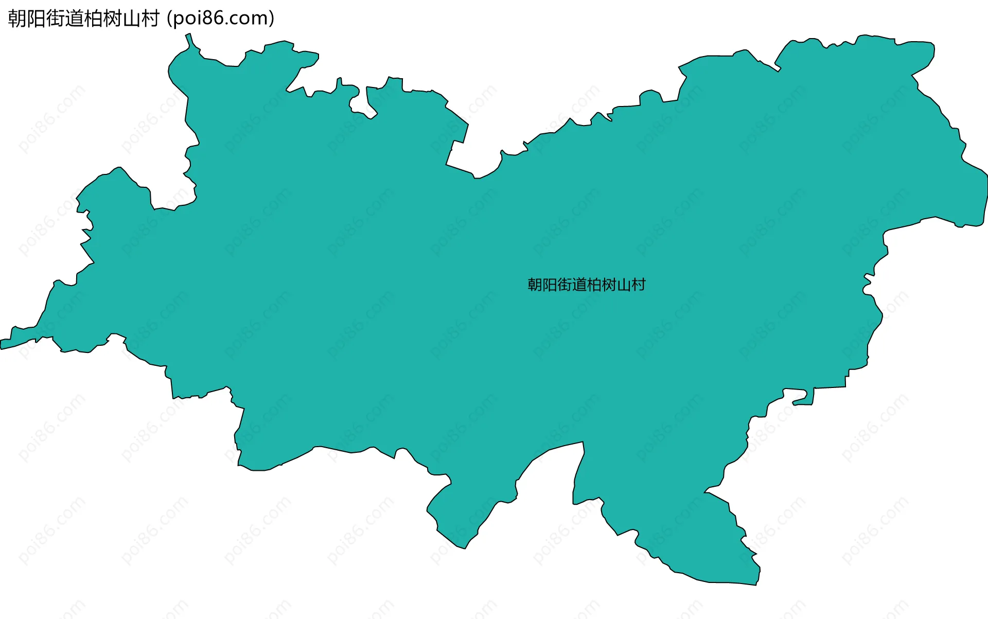 朝阳街道柏树山村边界地图