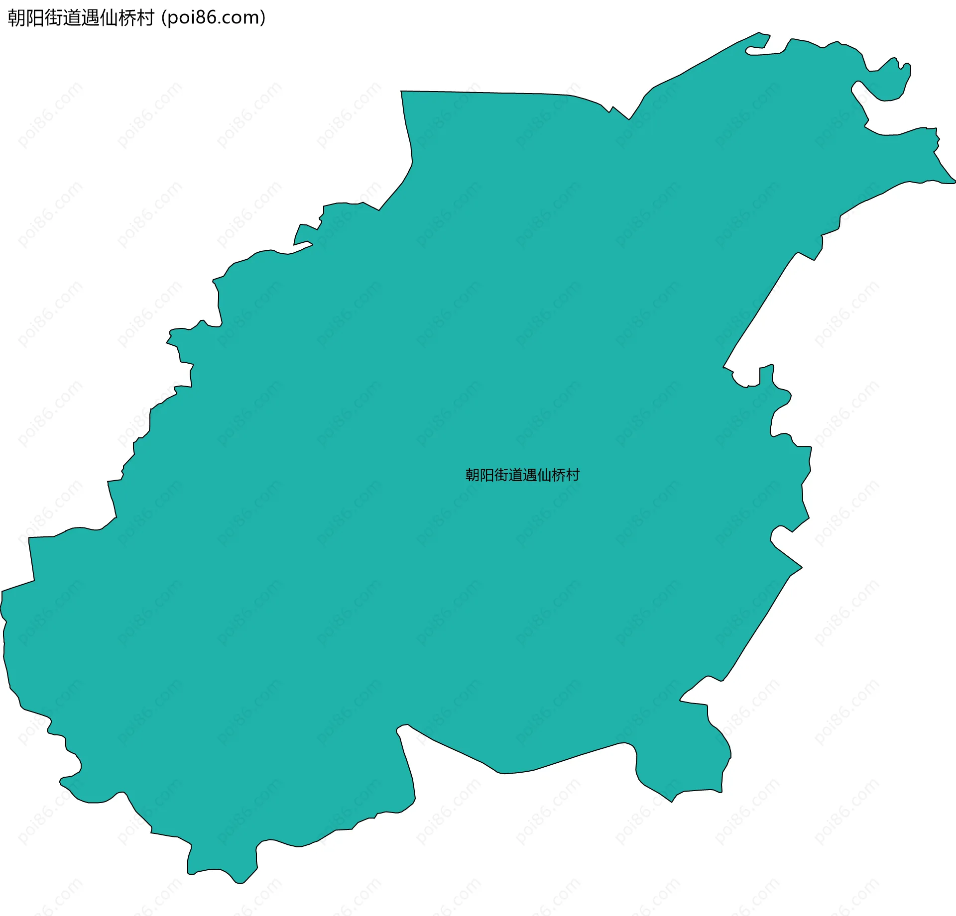 朝阳街道遇仙桥村边界地图
