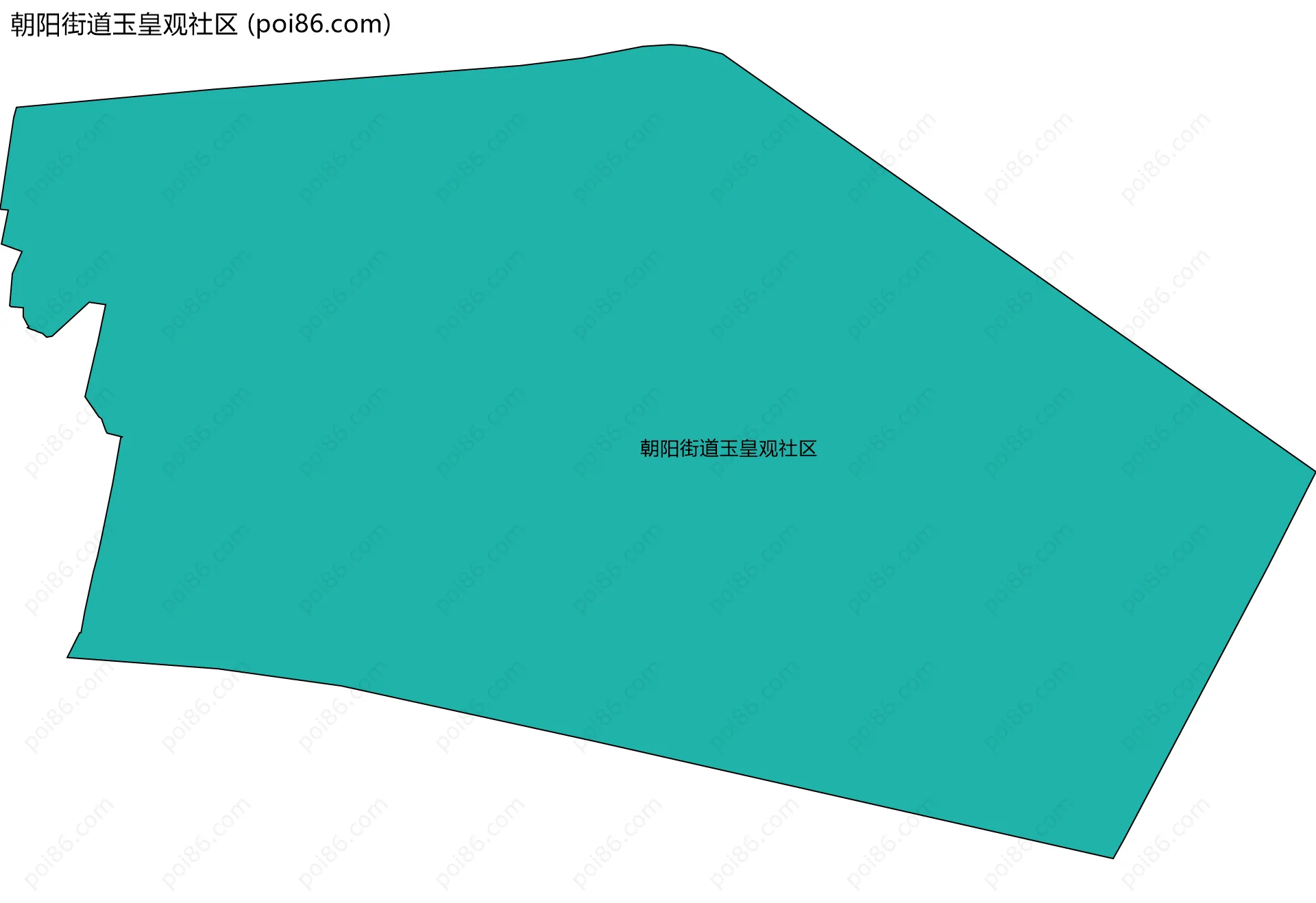 朝阳街道玉皇观社区边界地图