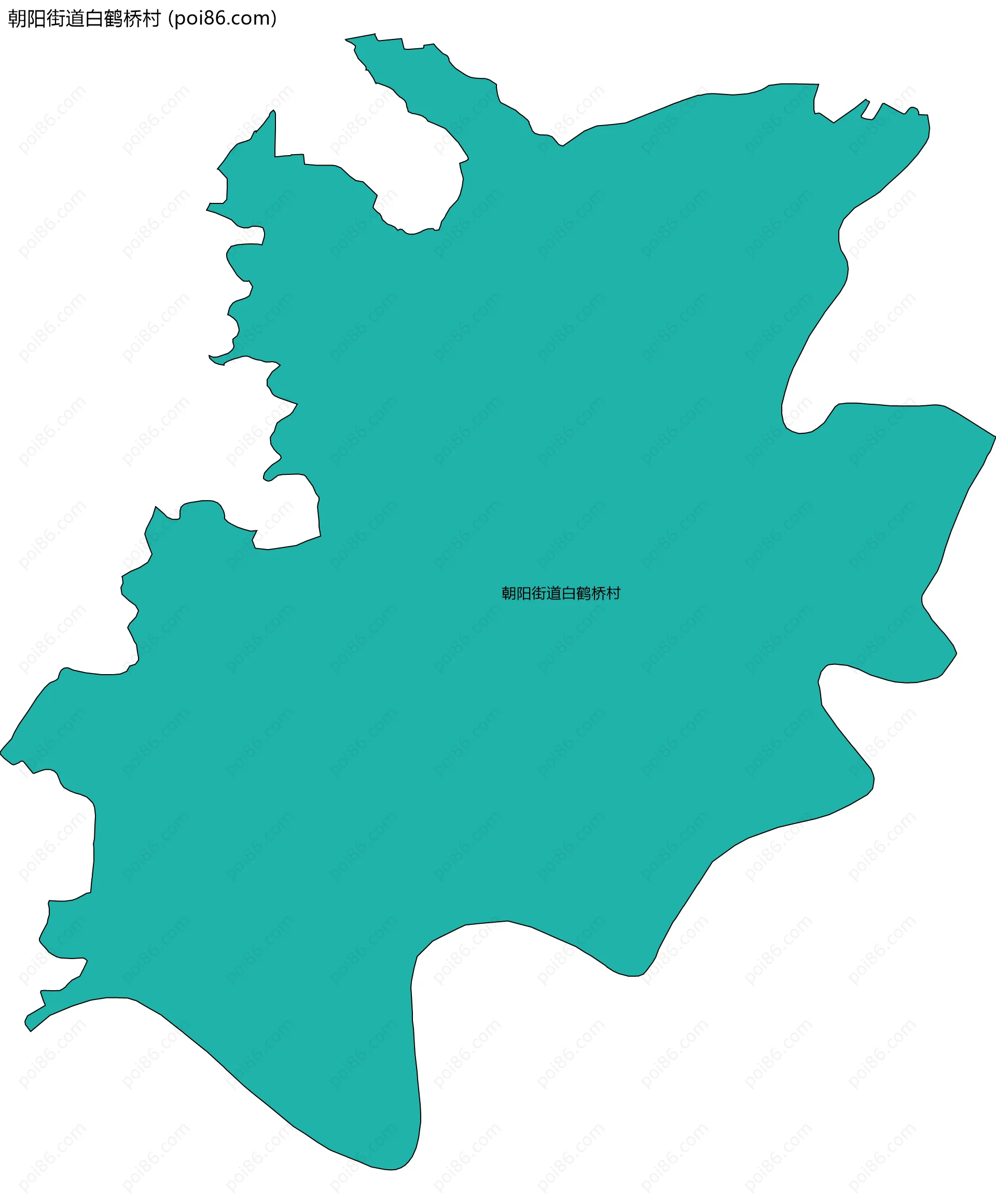 朝阳街道白鹤桥村边界地图