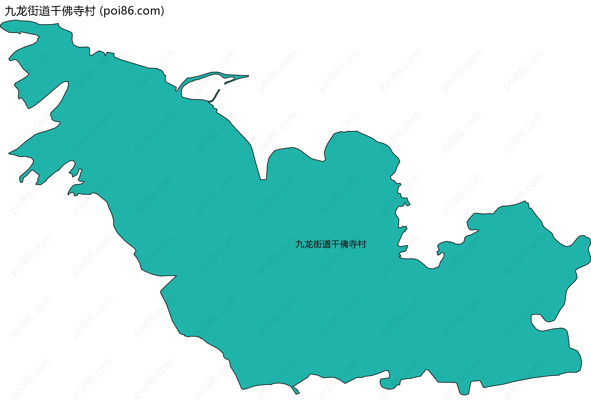 九龙街道千佛寺村边界地图