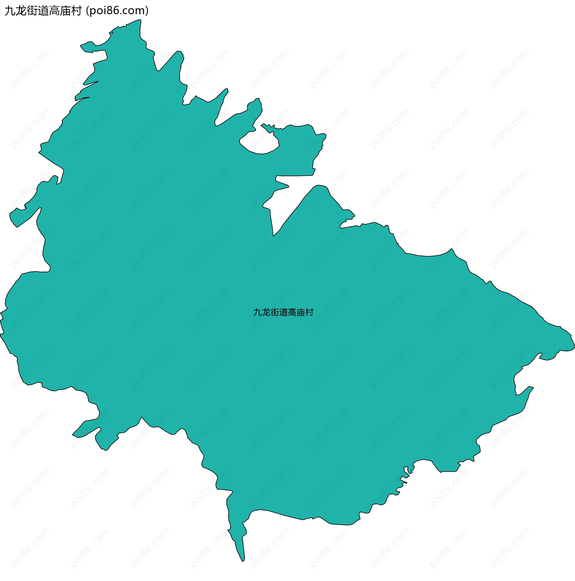 九龙街道高庙村边界地图