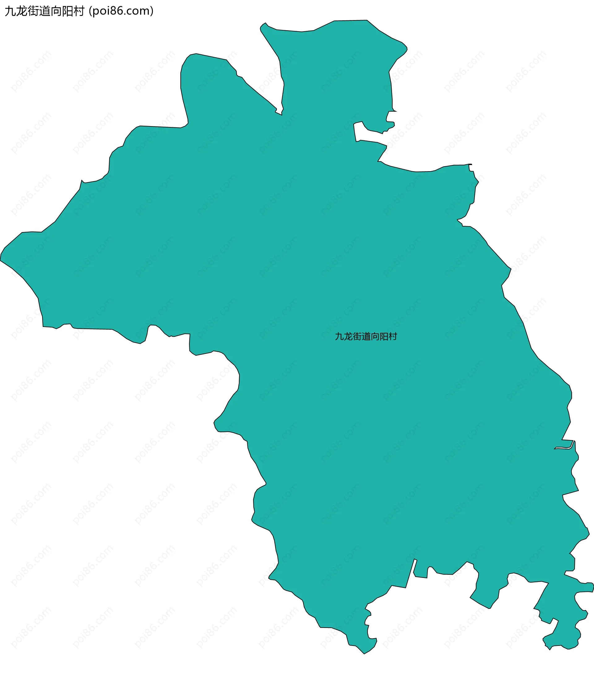 九龙街道向阳村边界地图