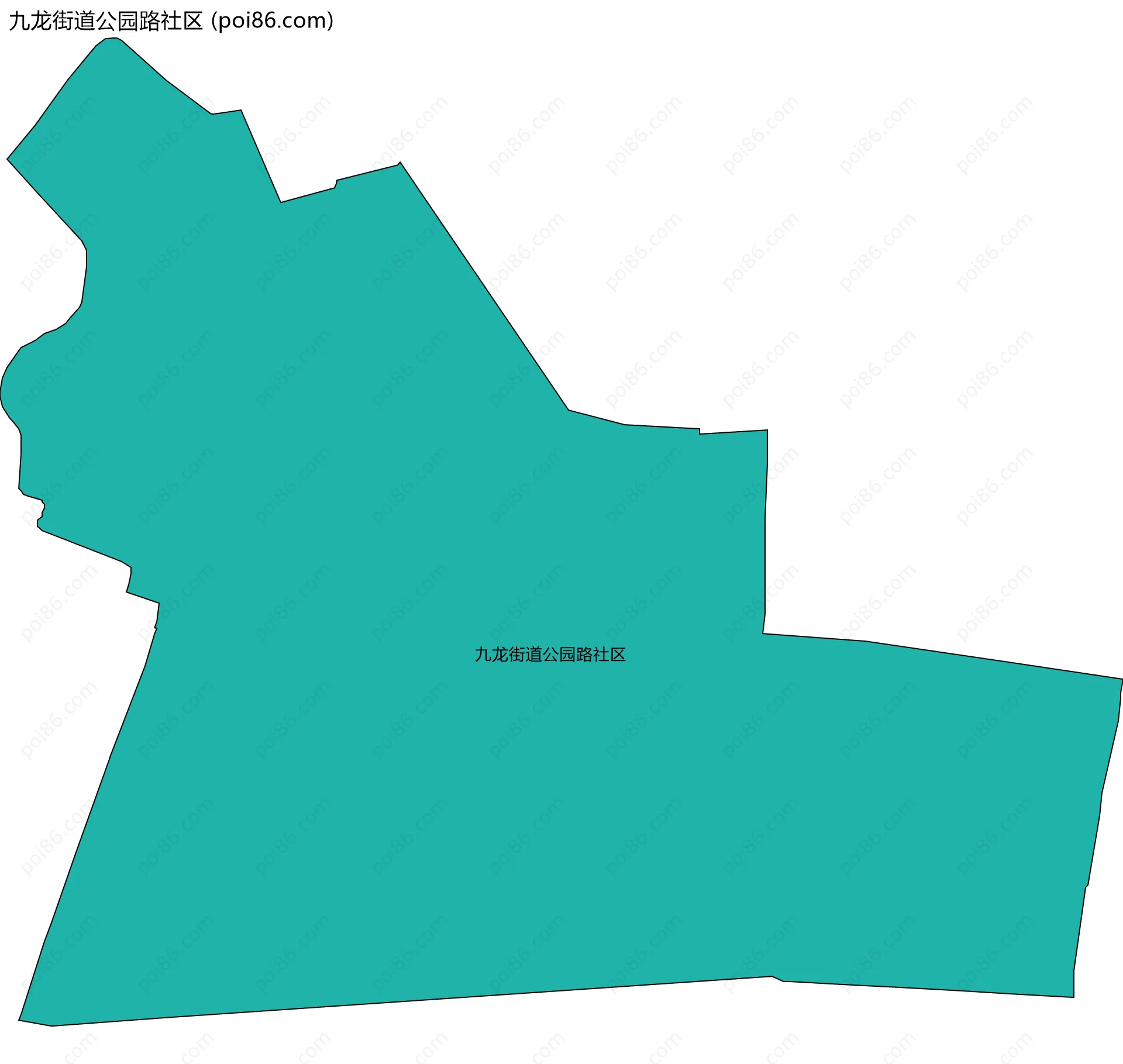 九龙街道公园路社区边界地图