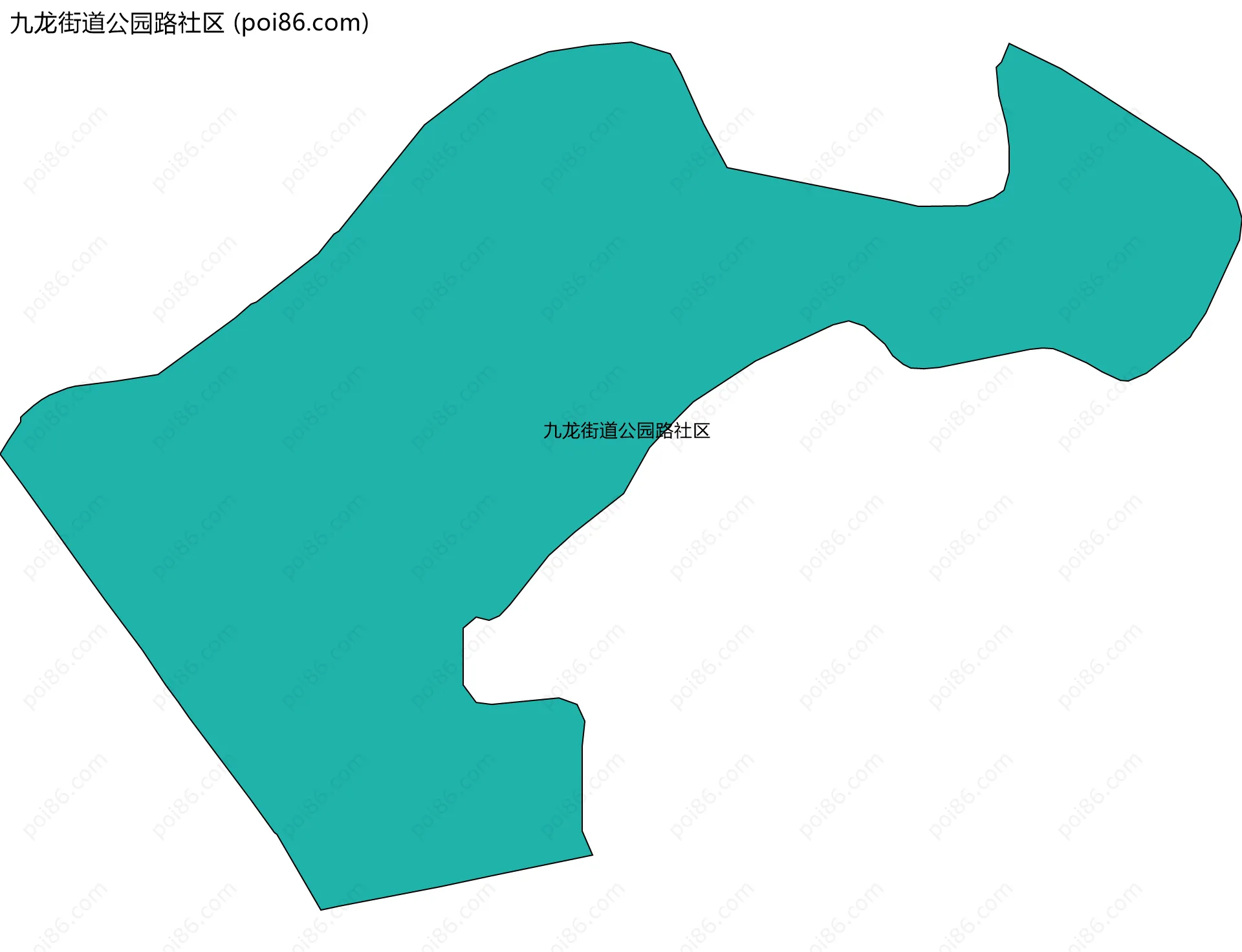 九龙街道公园路社区边界地图