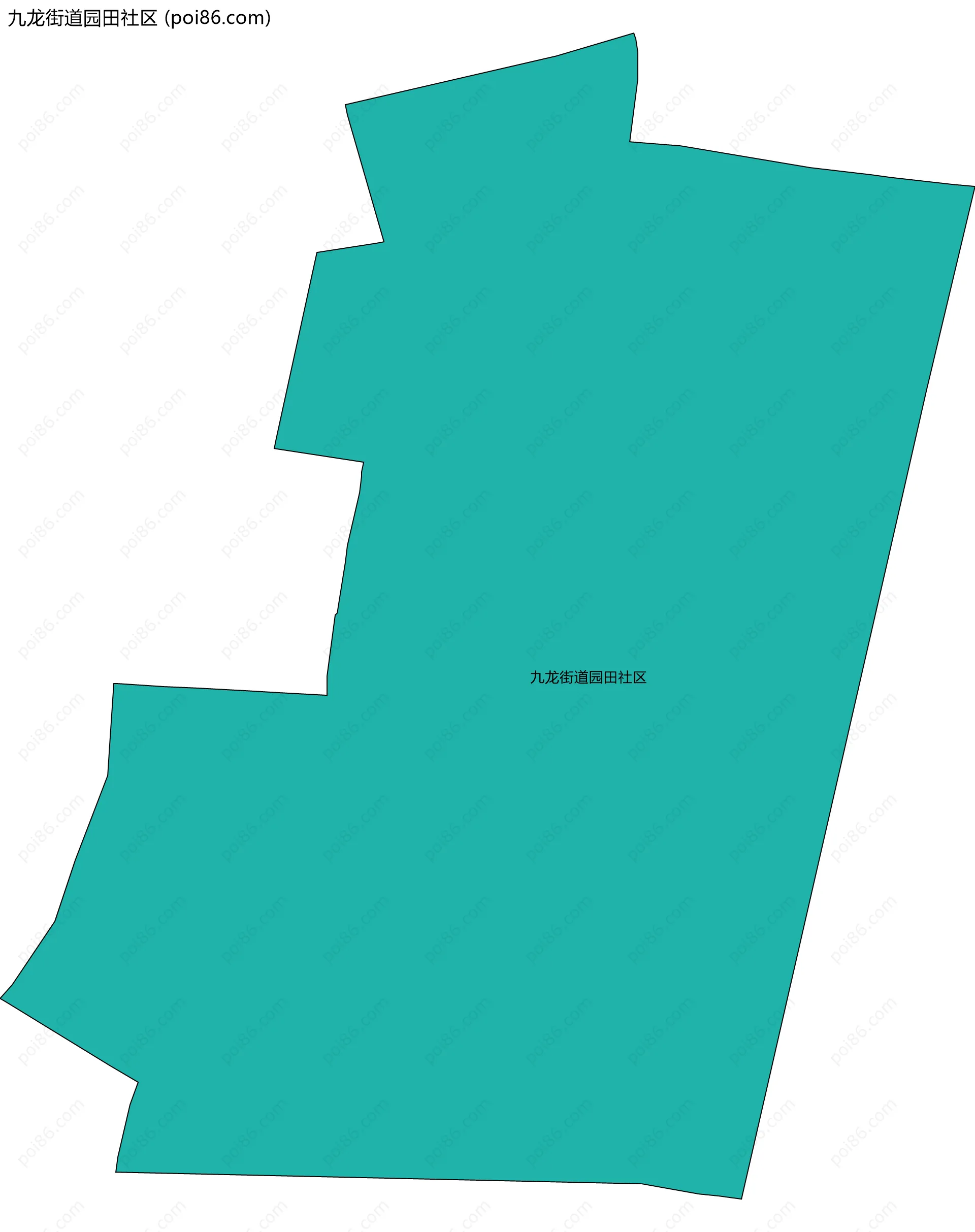 九龙街道园田社区边界地图