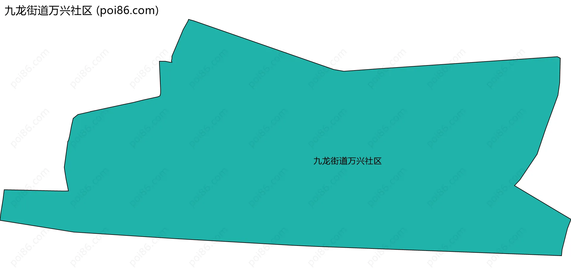 九龙街道万兴社区边界地图