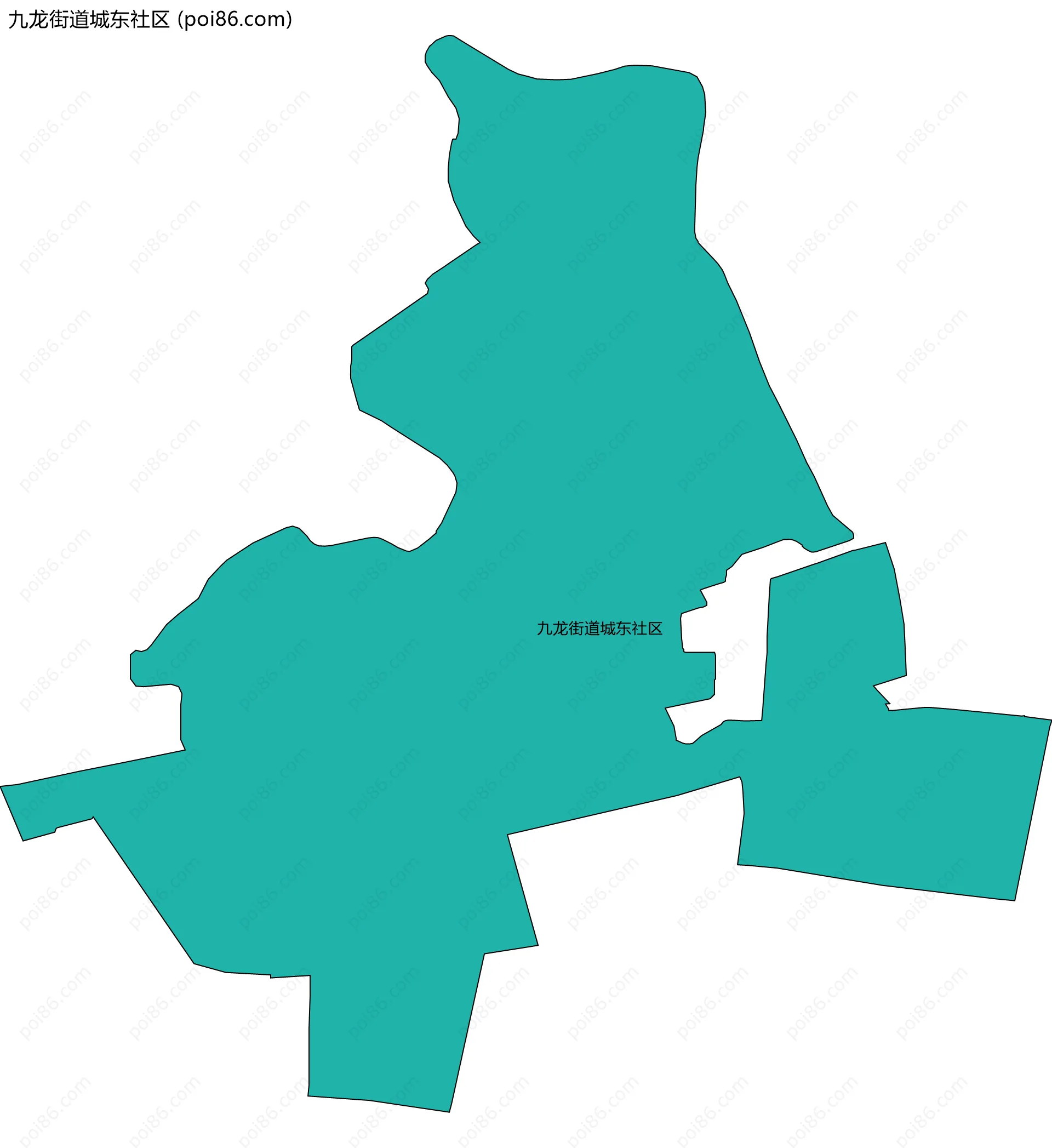 九龙街道城东社区边界地图