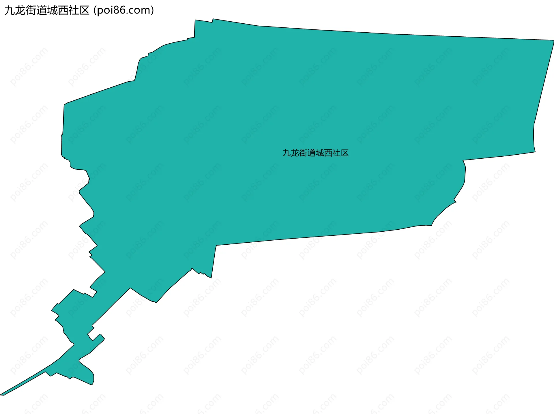 九龙街道城西社区边界地图