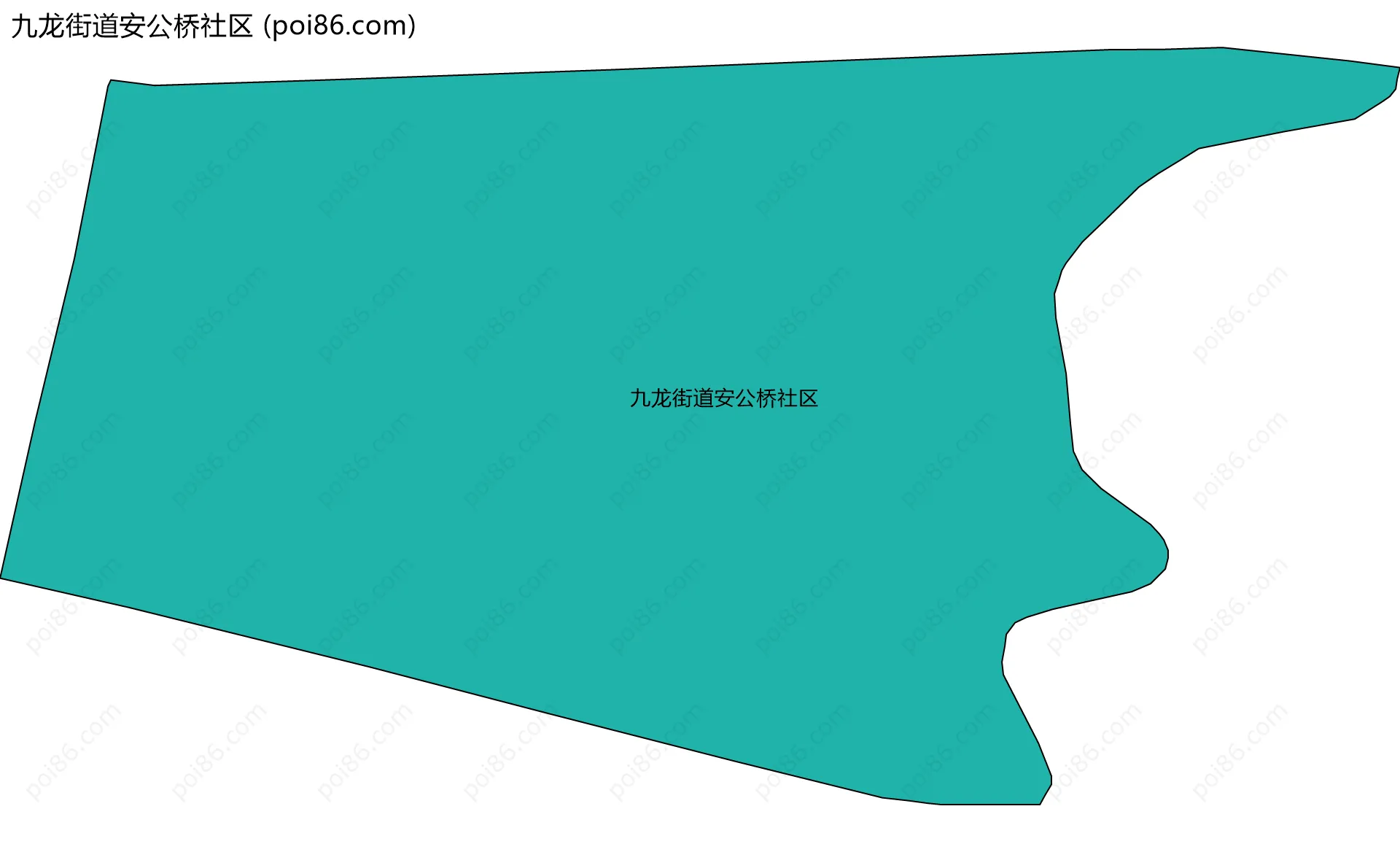 九龙街道安公桥社区边界地图