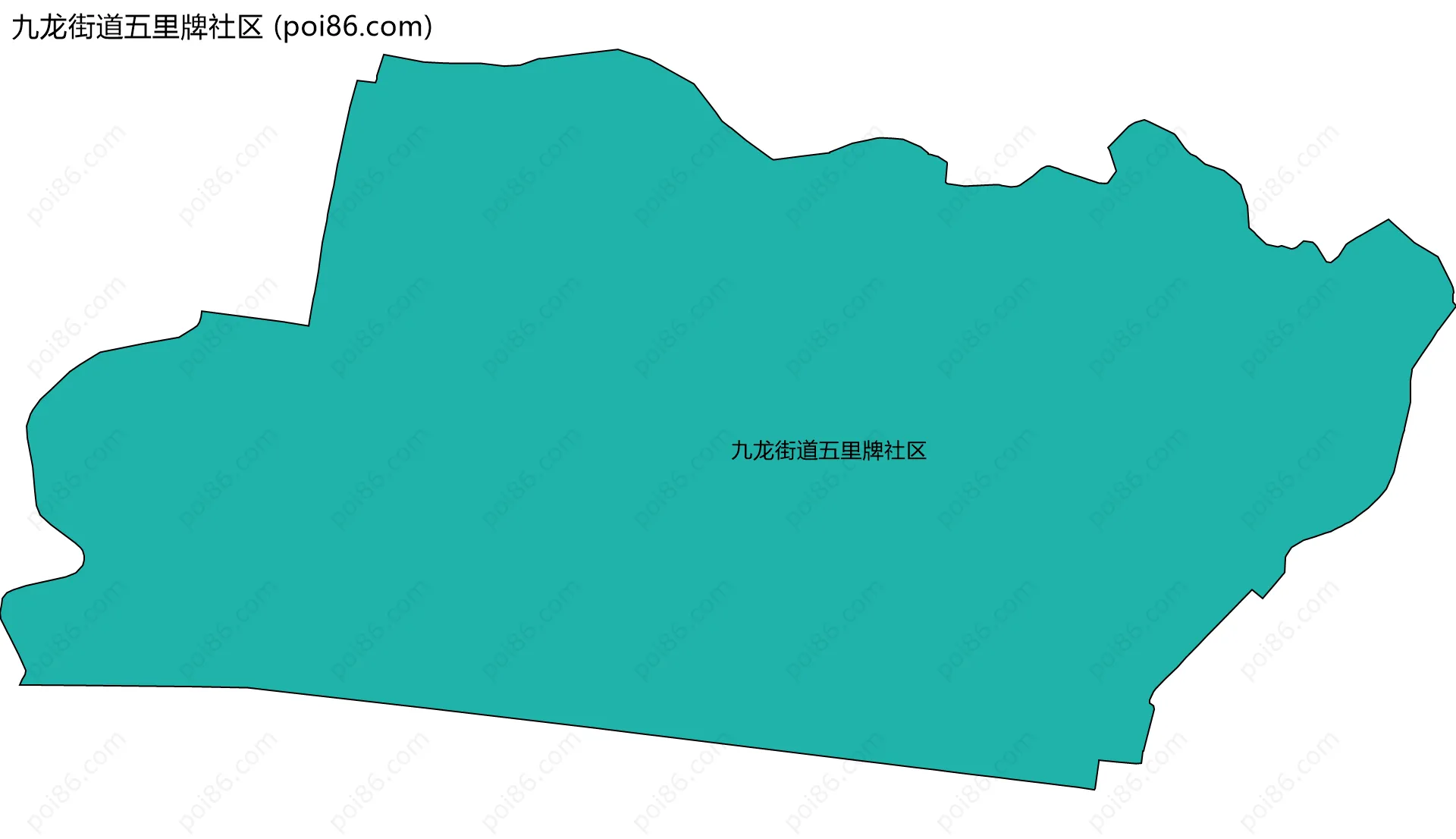 九龙街道五里牌社区边界地图