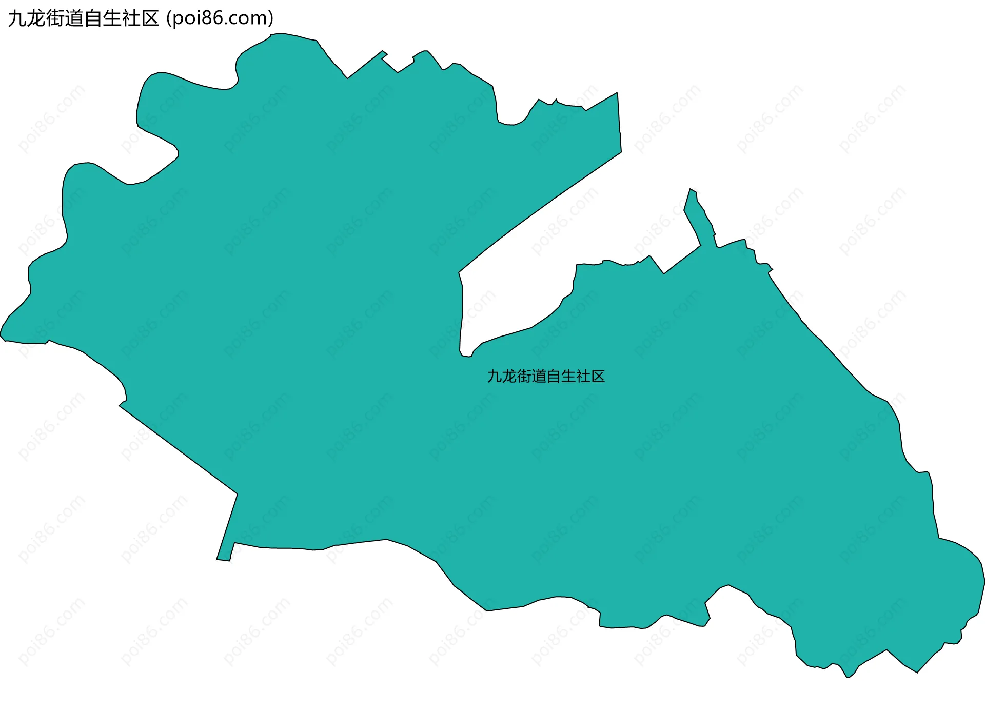 九龙街道自生社区边界地图