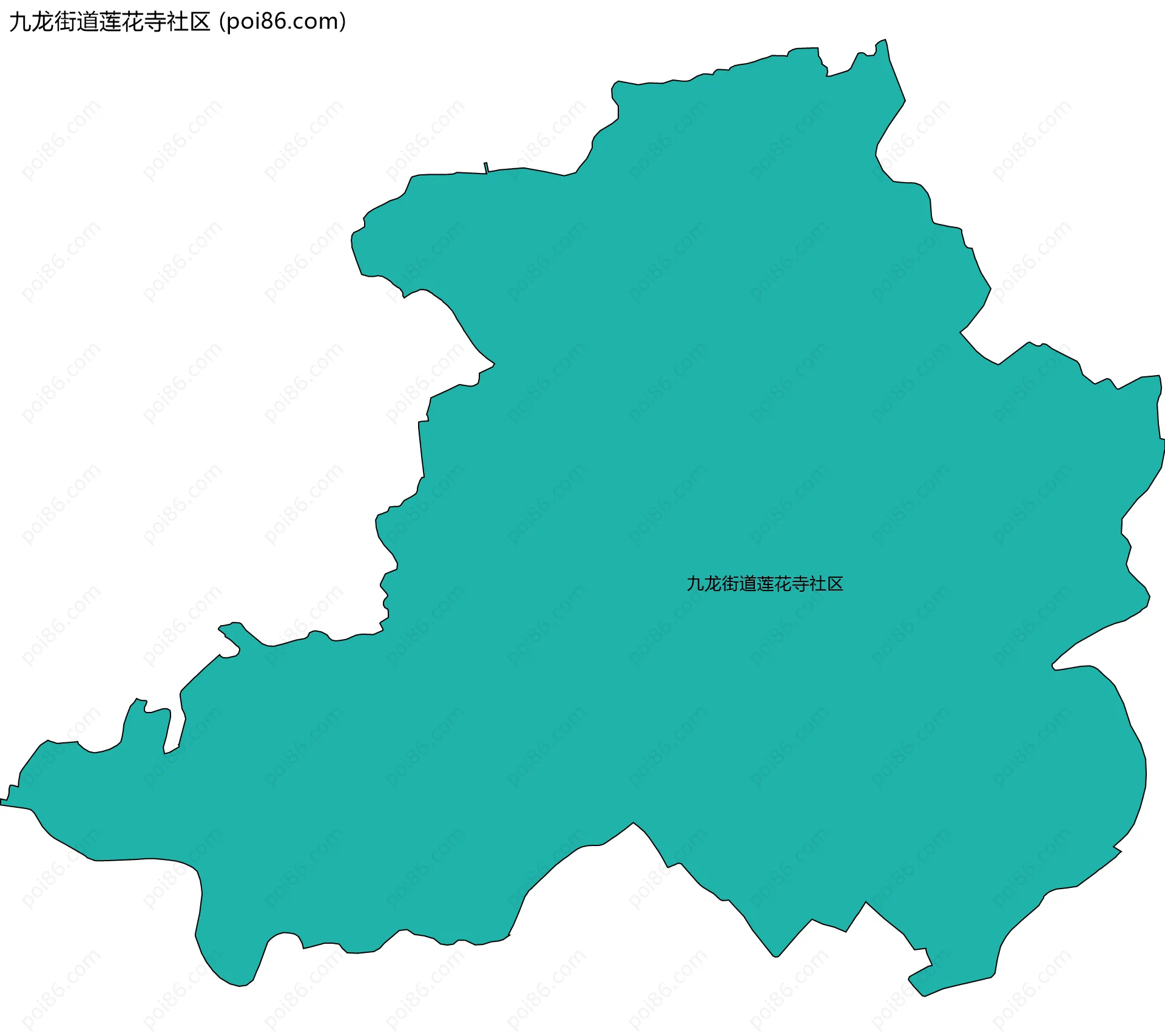 九龙街道莲花寺社区边界地图