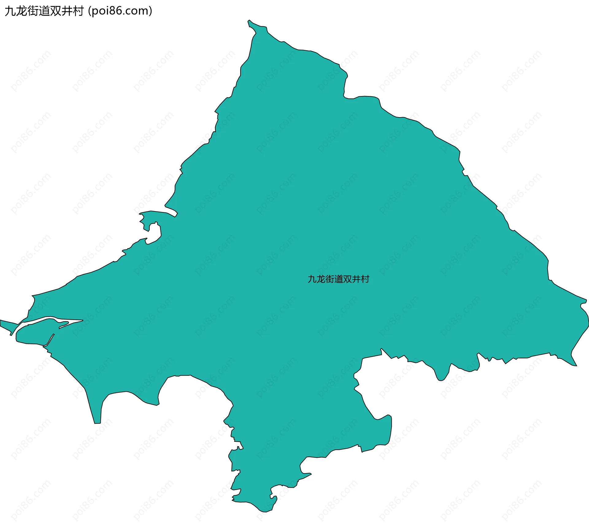 九龙街道双井村边界地图