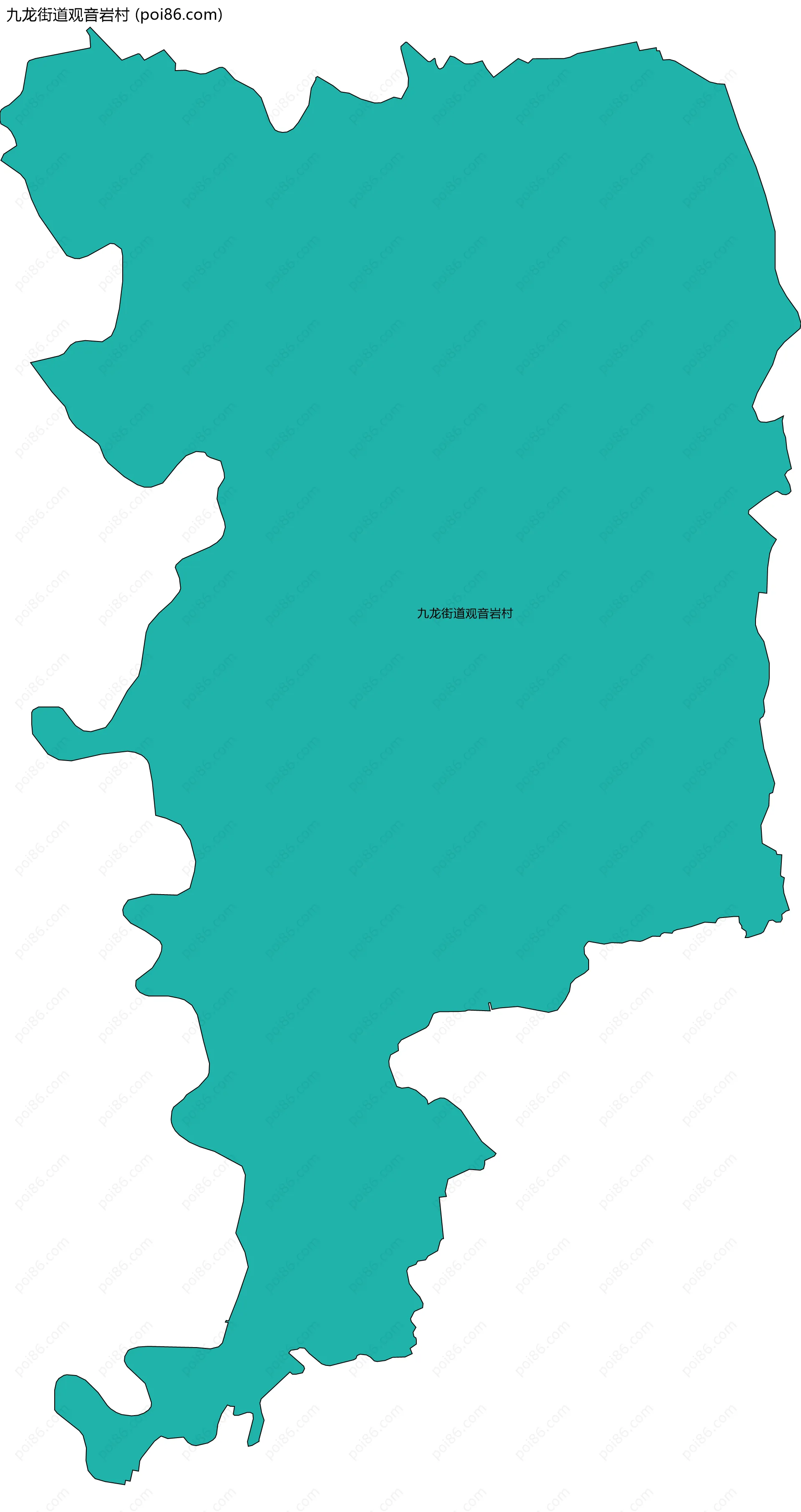 九龙街道观音岩村边界地图