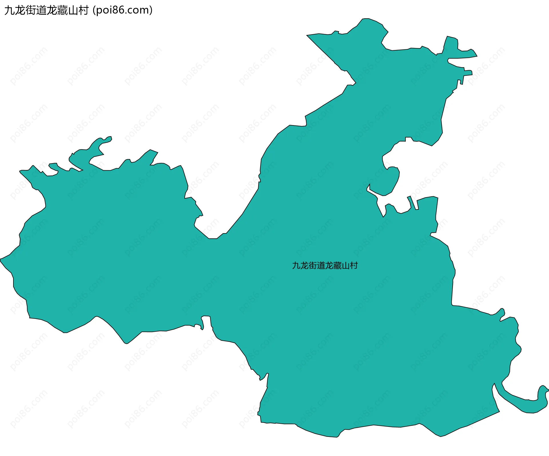 九龙街道龙藏山村边界地图