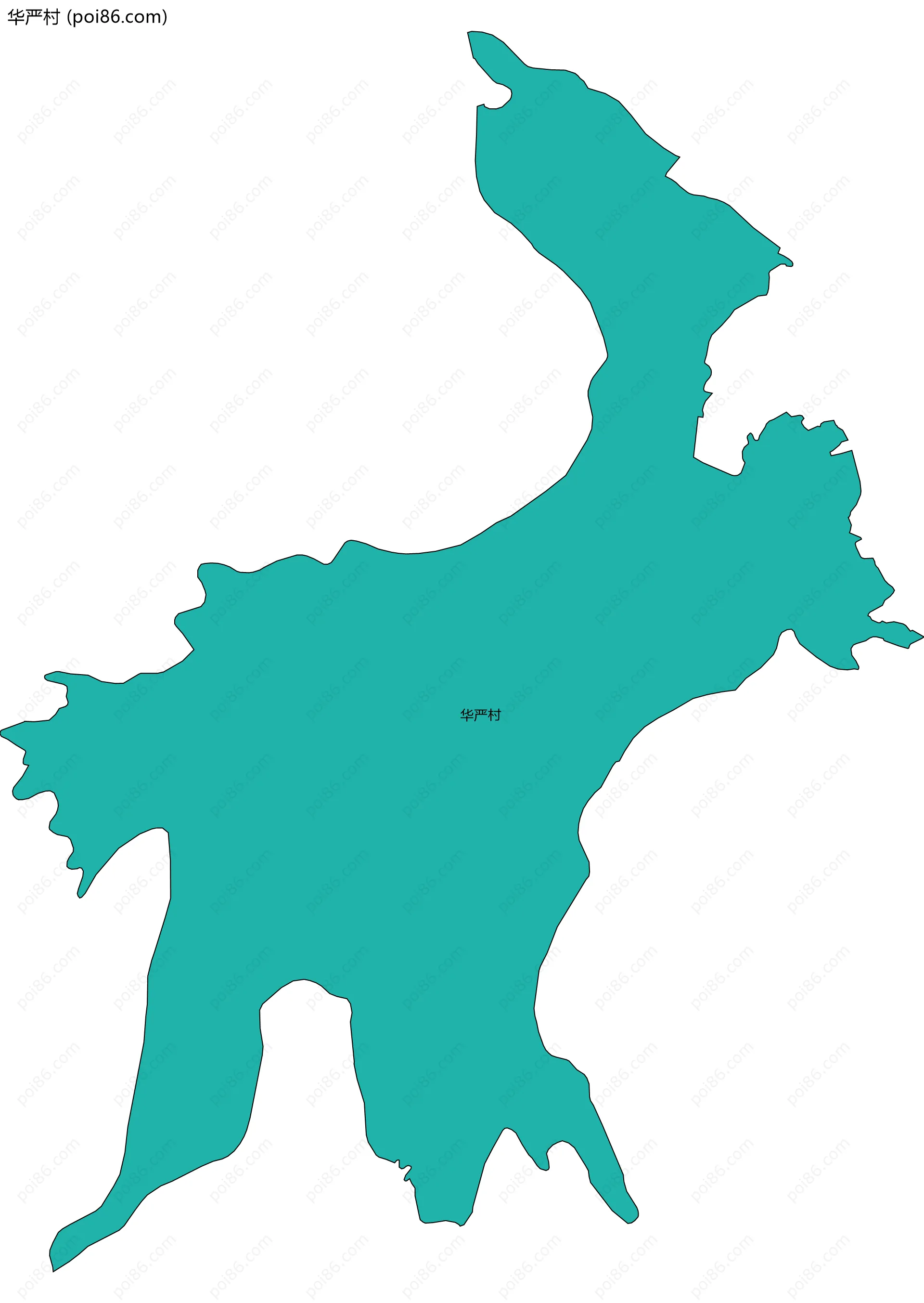 华严村边界地图