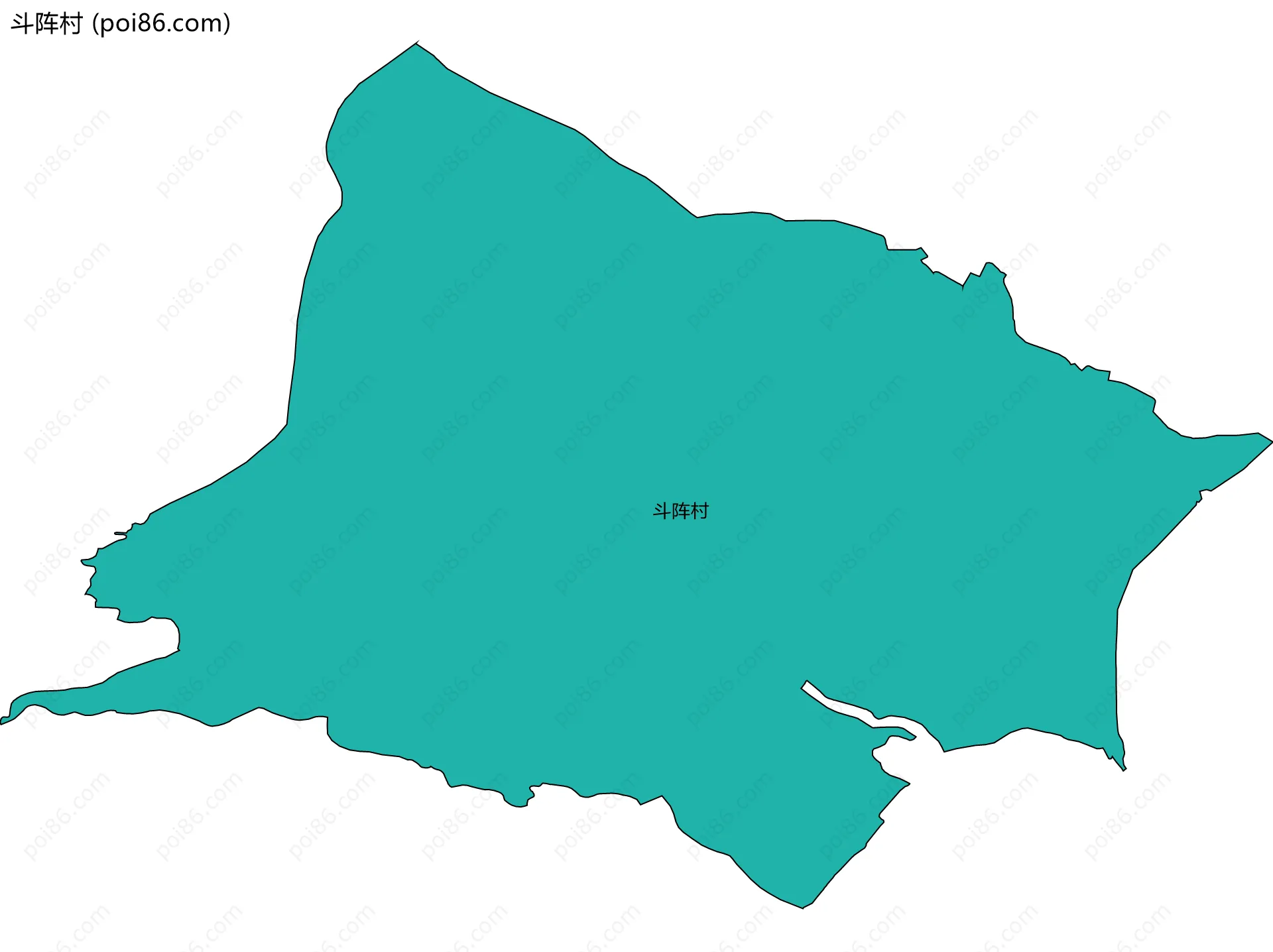 斗阵村边界地图