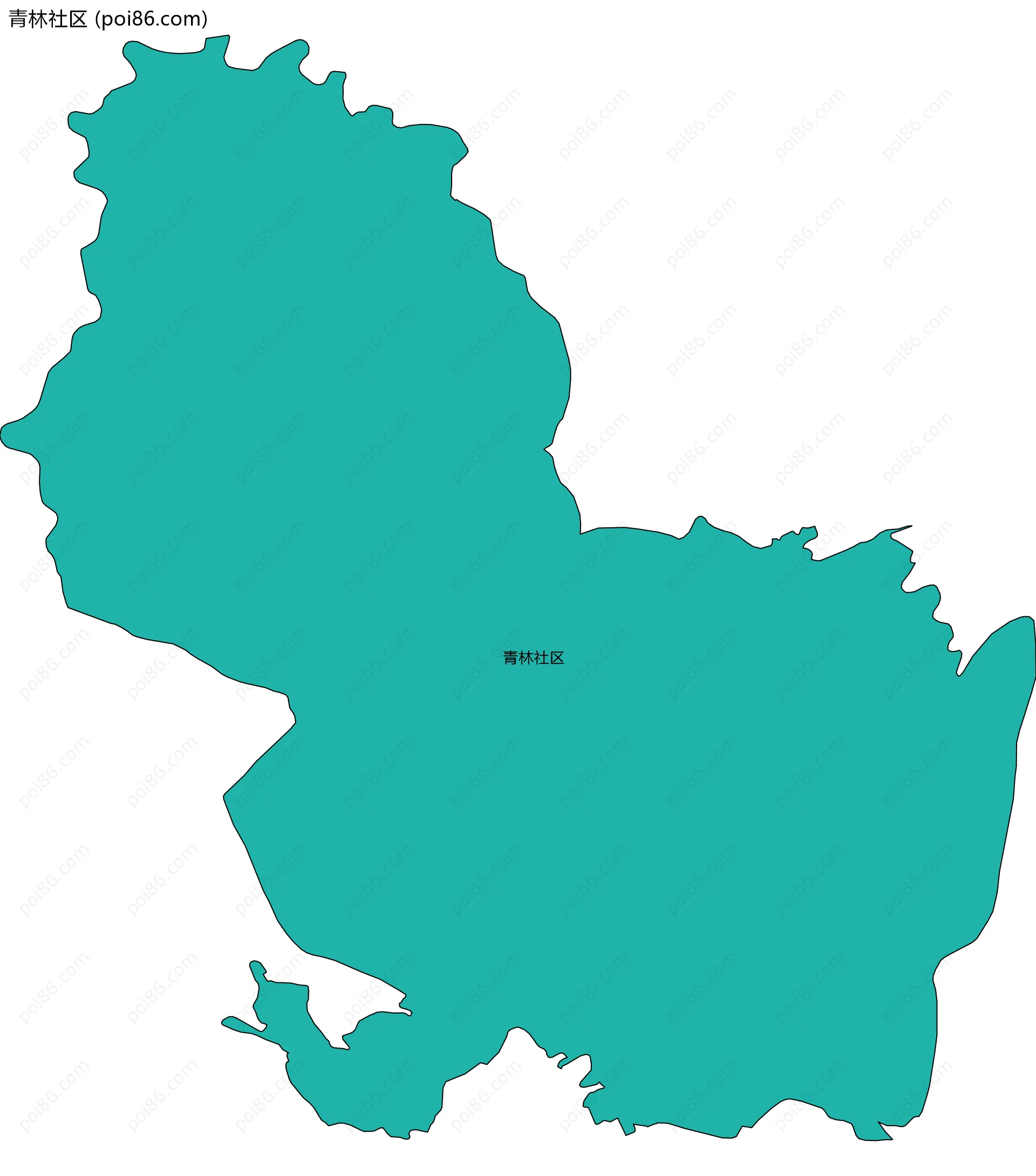 青林社区边界地图