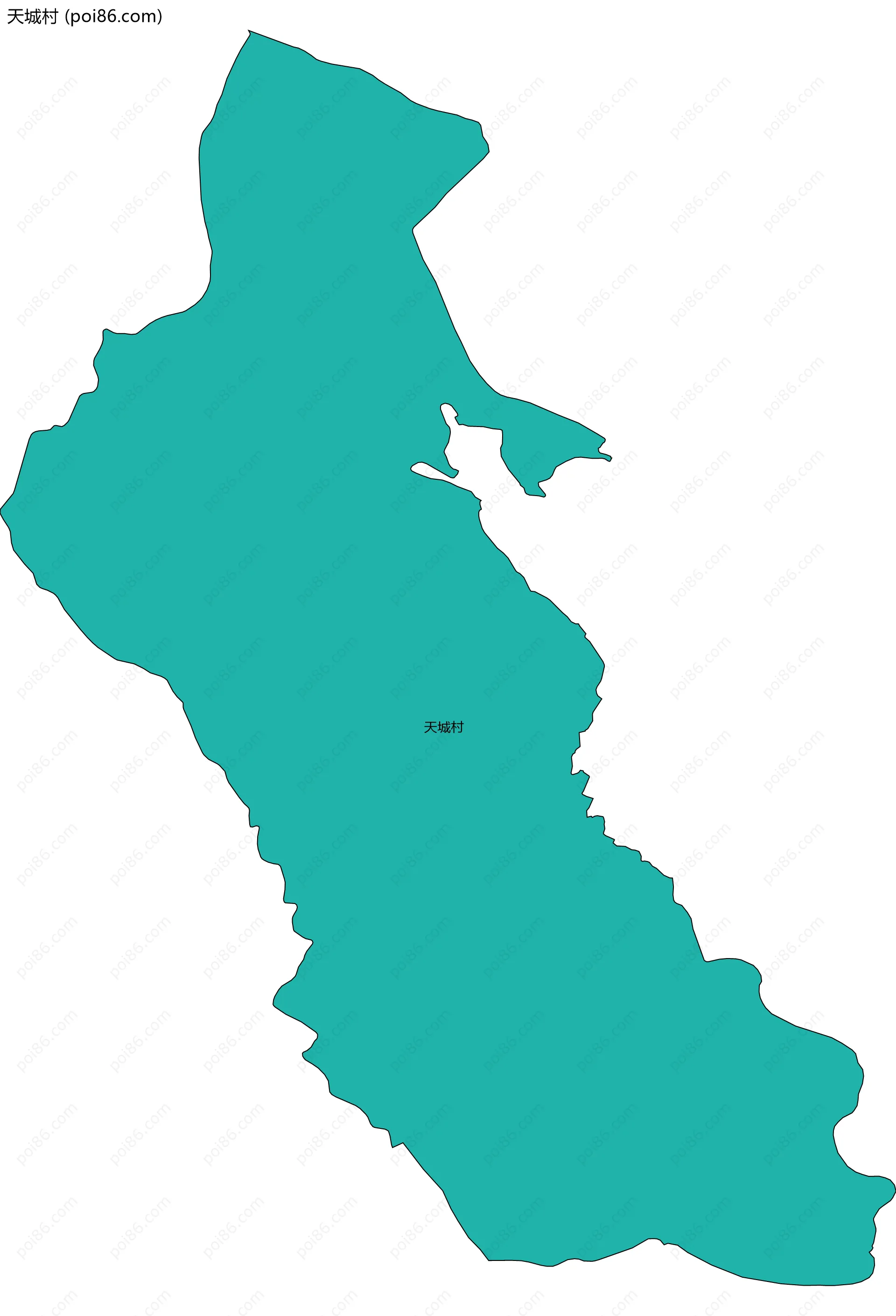 天城村边界地图