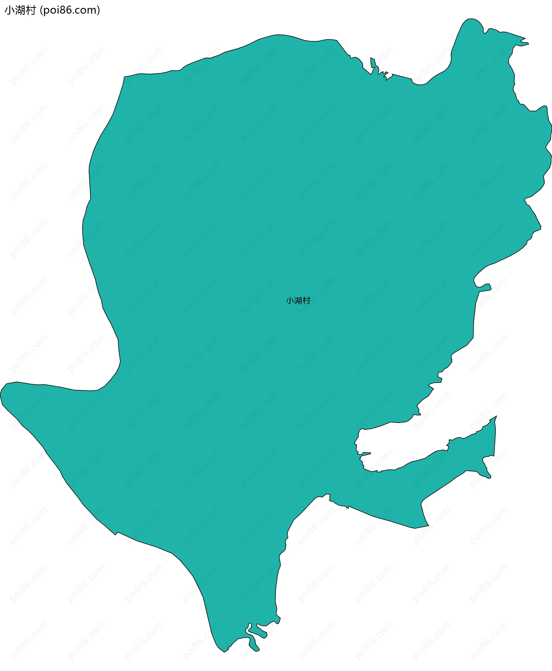 小湖村边界地图