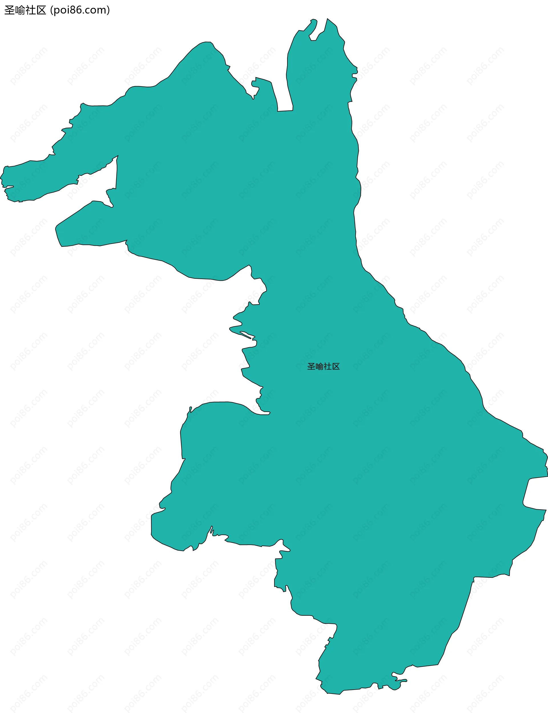圣喻社区边界地图