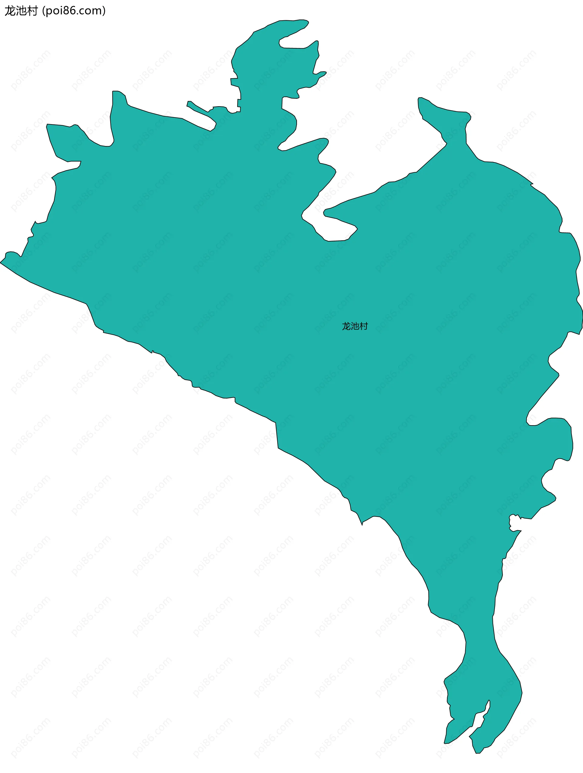 龙池村边界地图