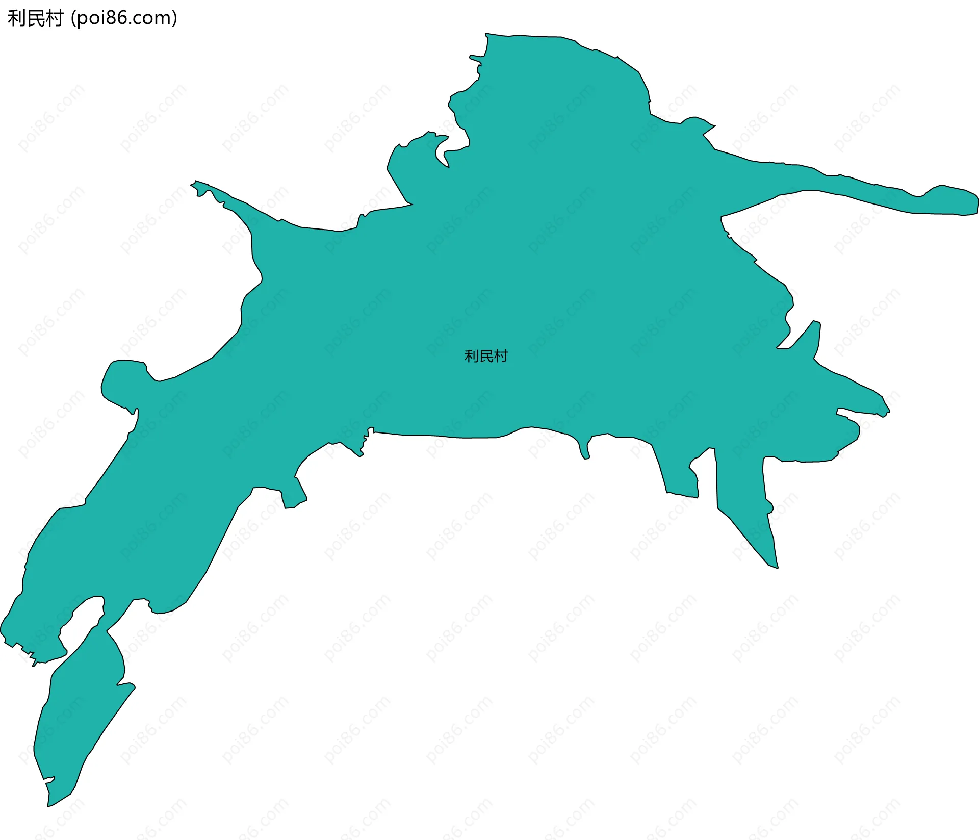 利民村边界地图