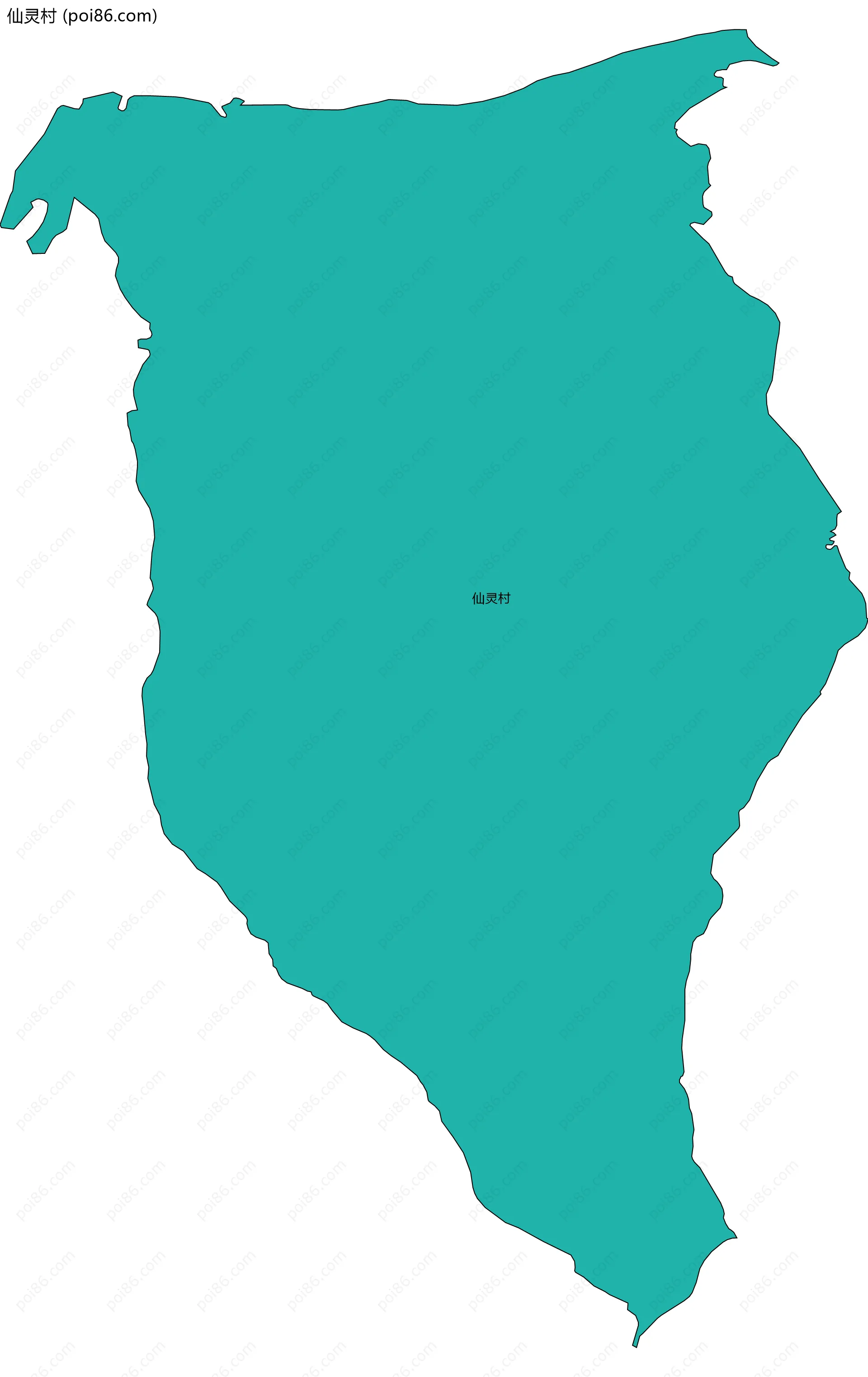 仙灵村边界地图