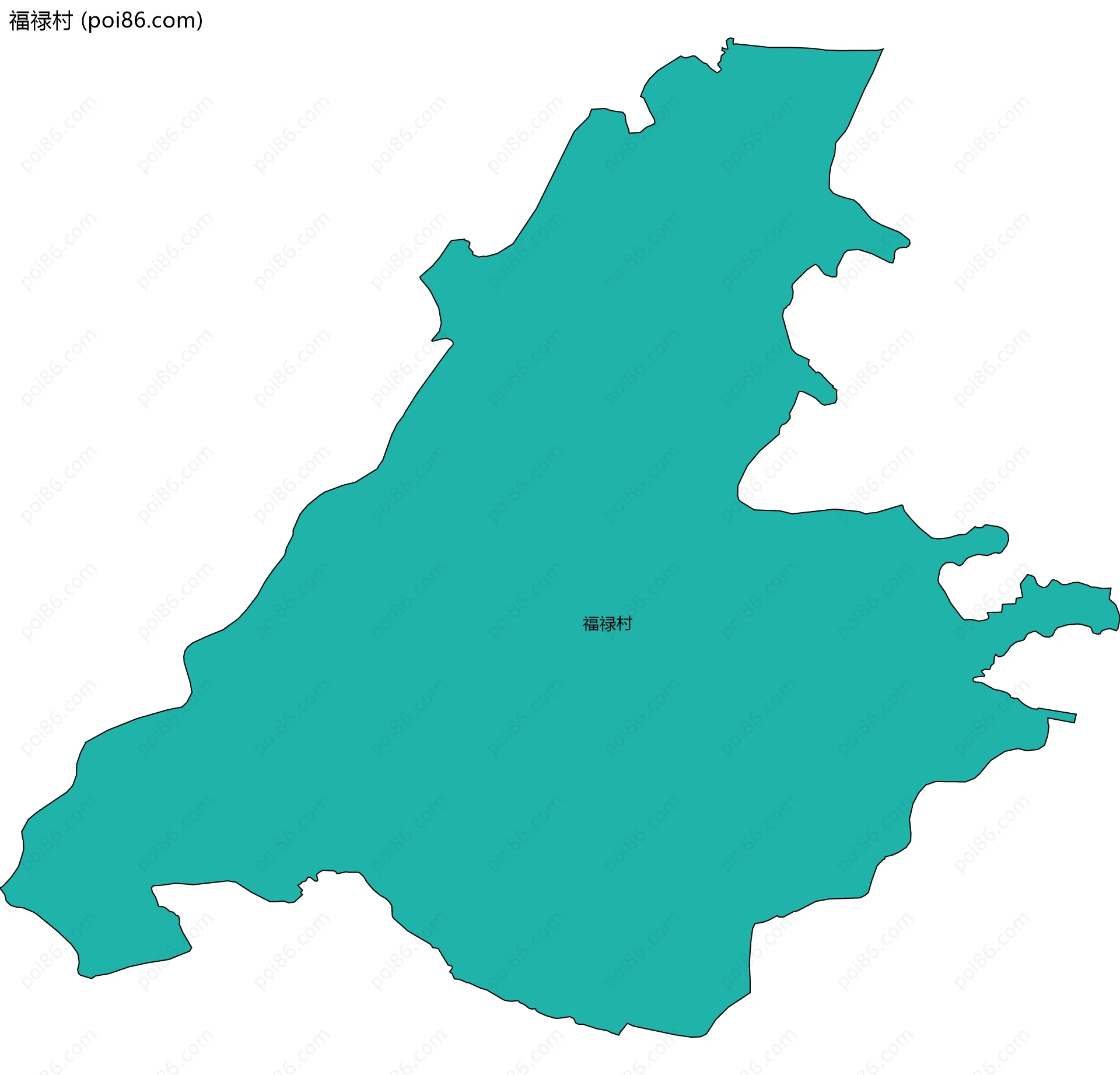 福禄村边界地图