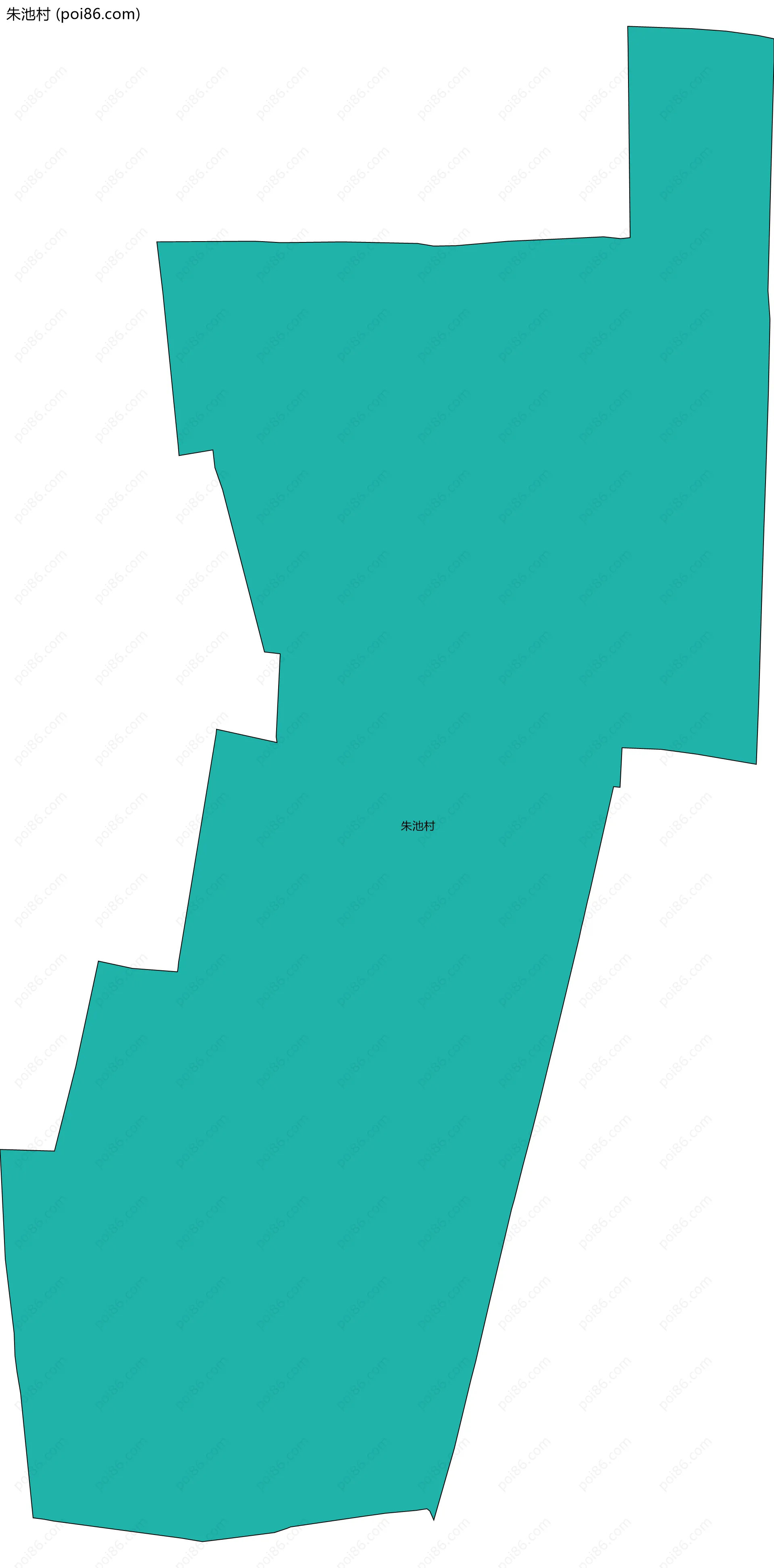 朱池村边界地图