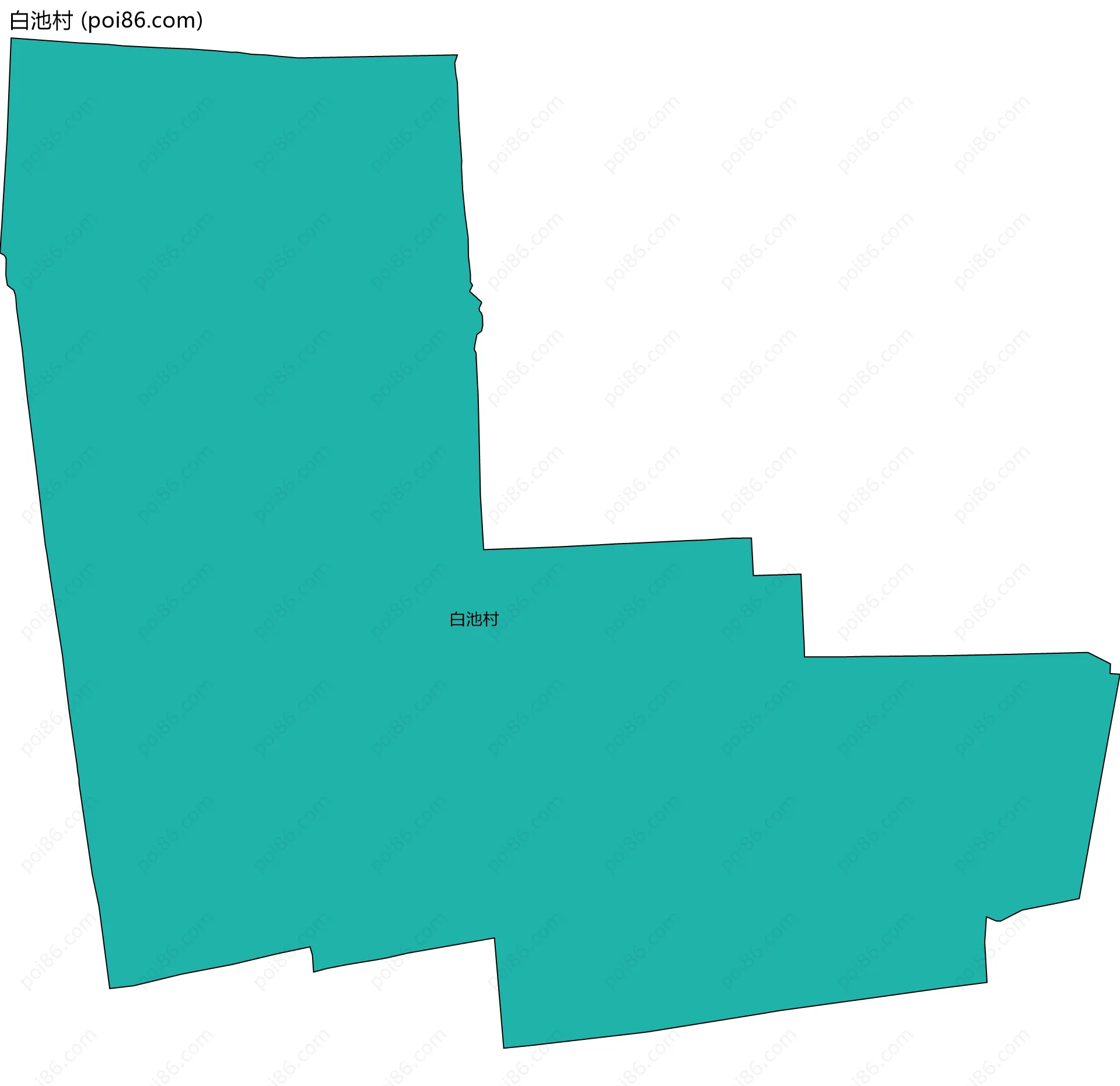 白池村边界地图