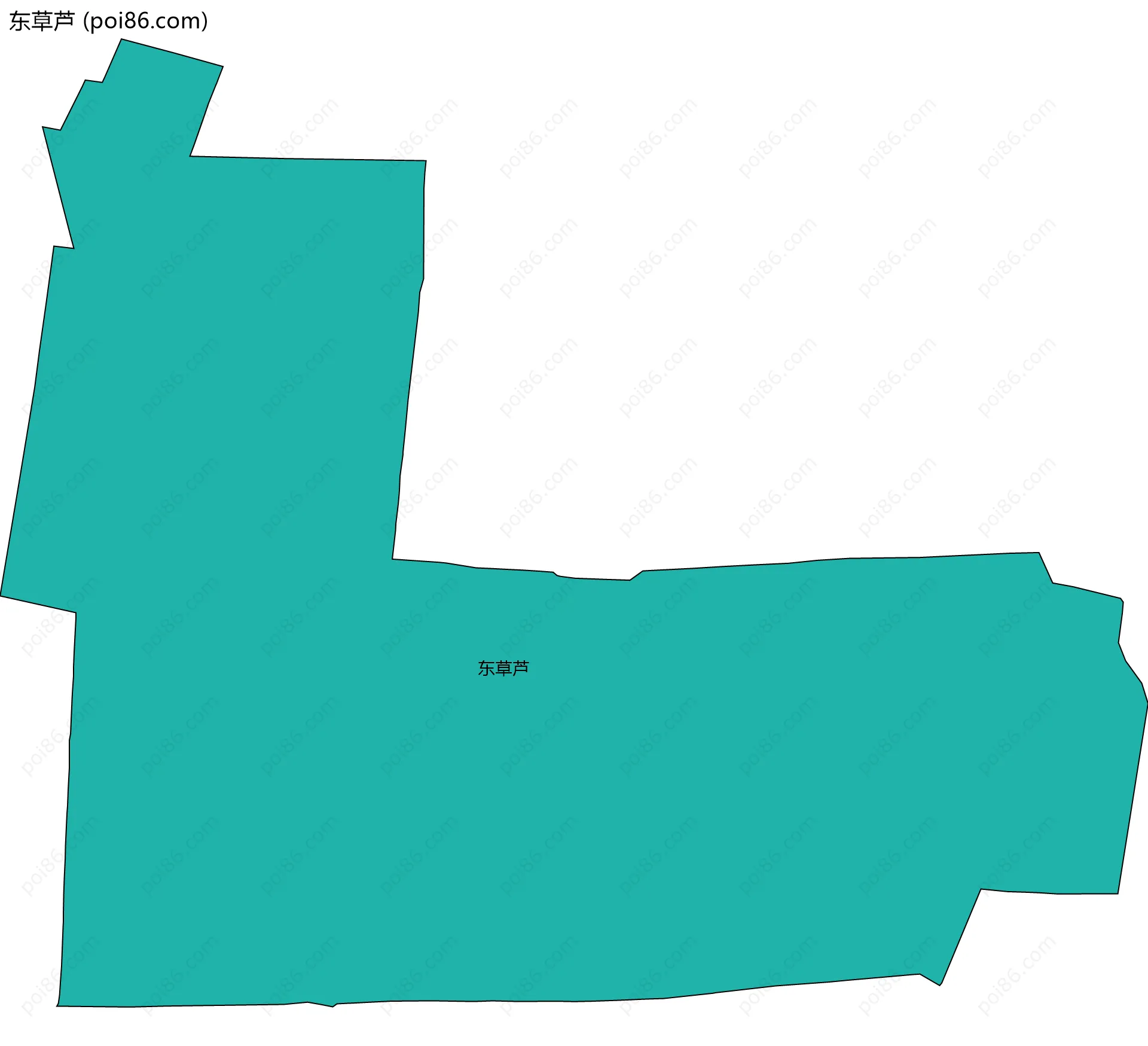 东草芦边界地图