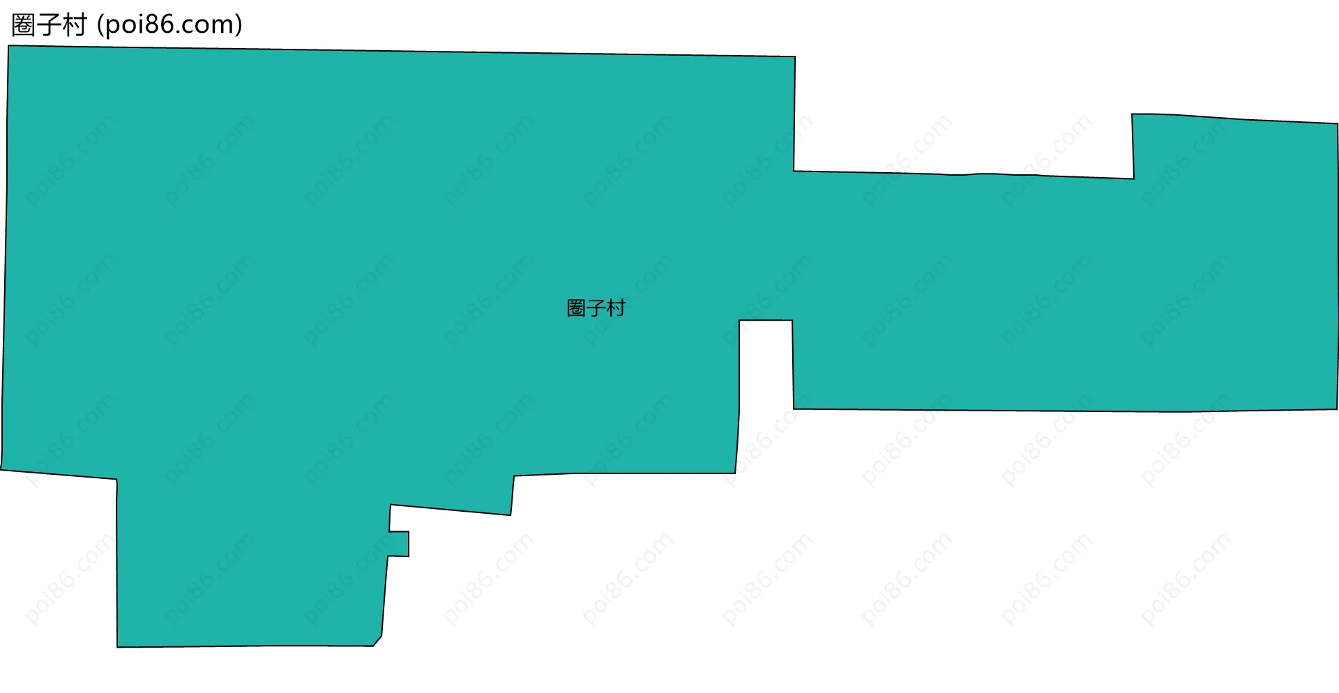 圈子村边界地图