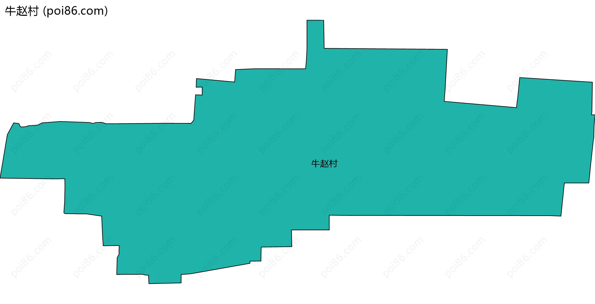 牛赵村边界地图