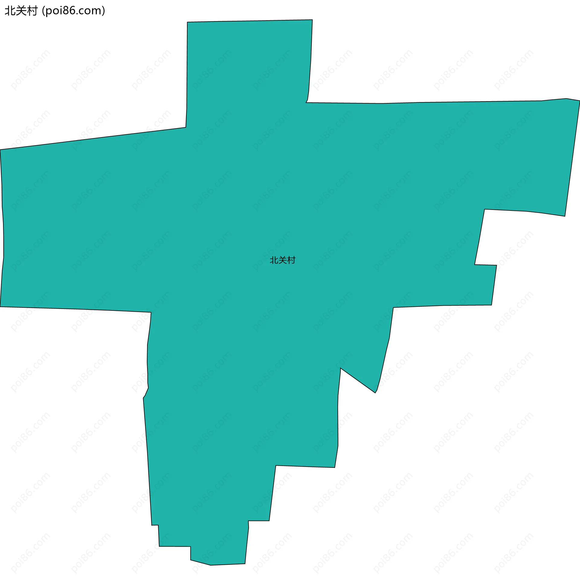 北关村边界地图