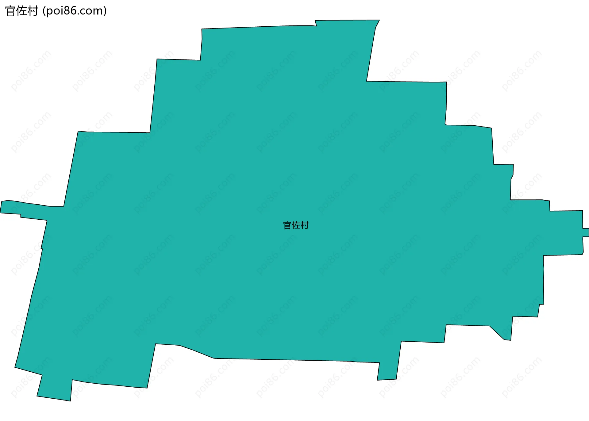 官佐村边界地图
