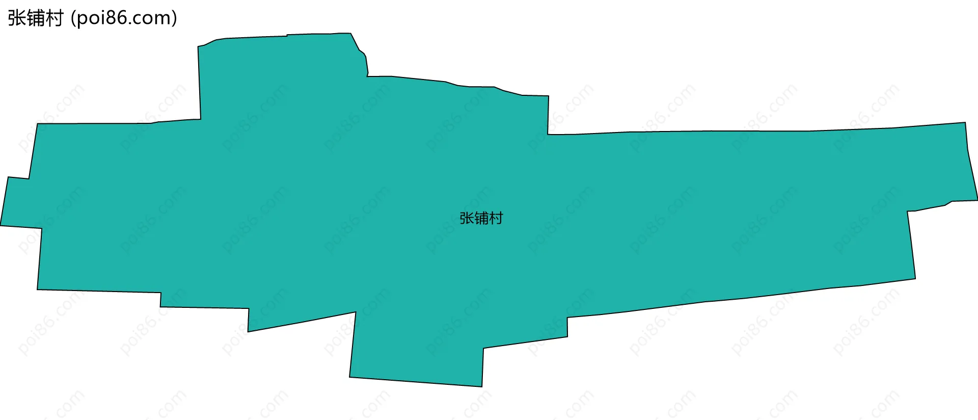 张铺村边界地图