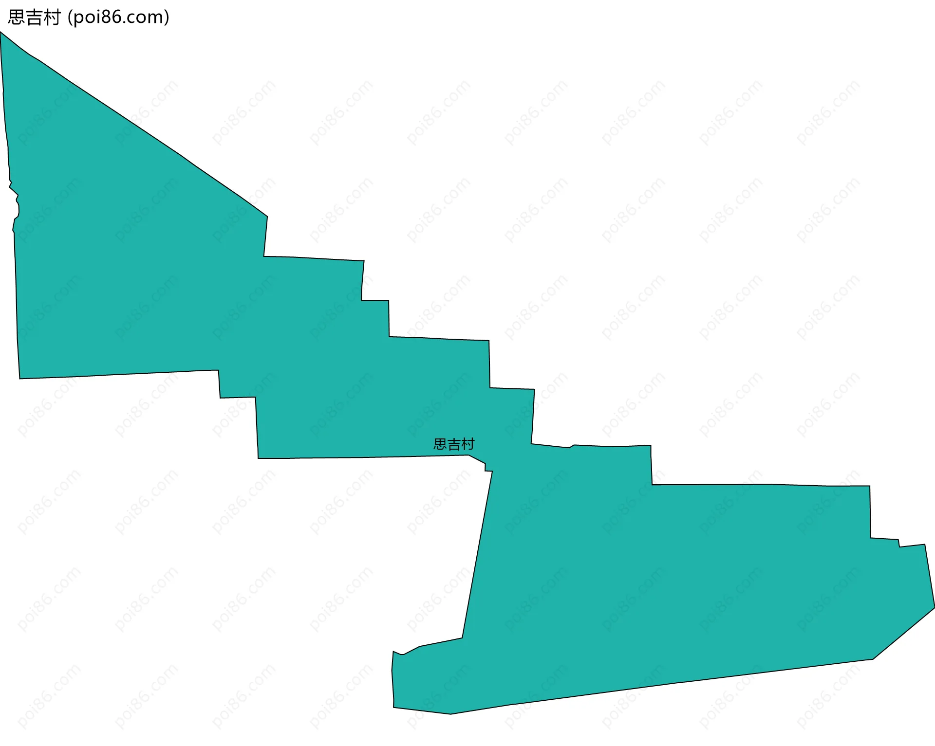思吉村边界地图