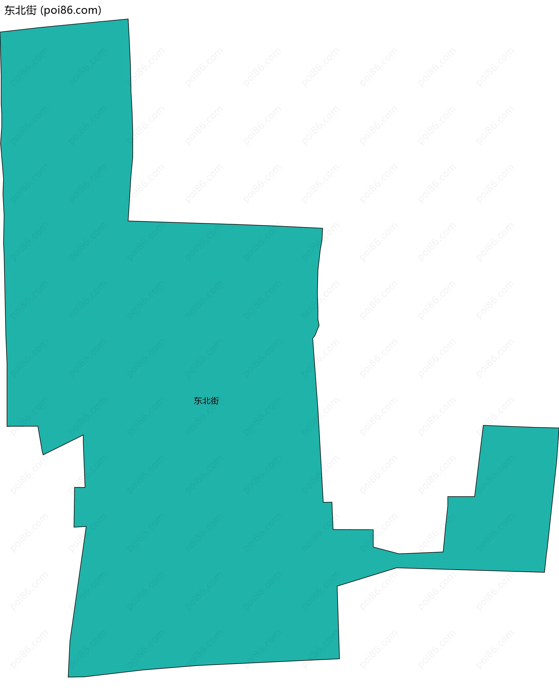东北街边界地图