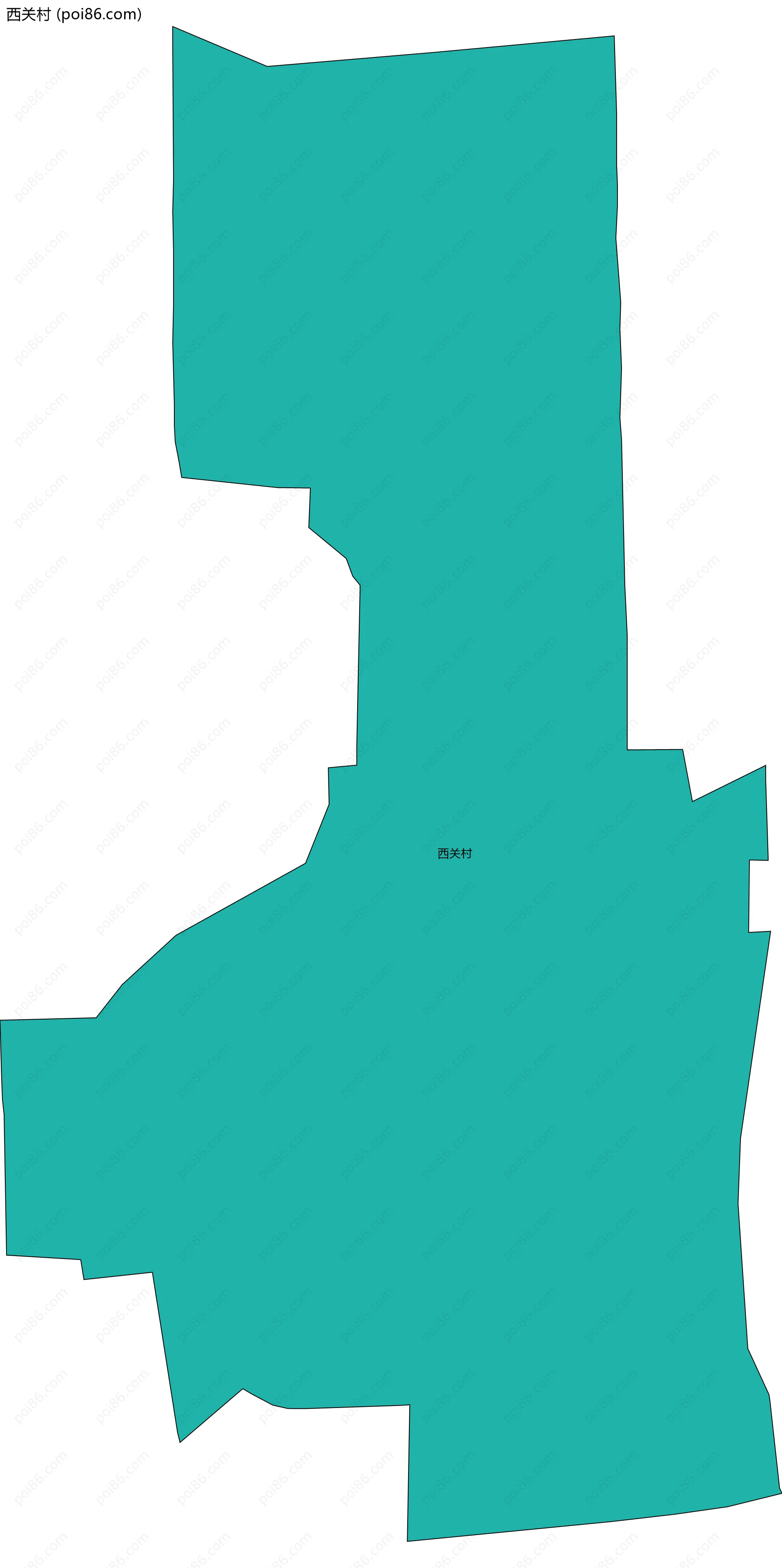 西关村边界地图